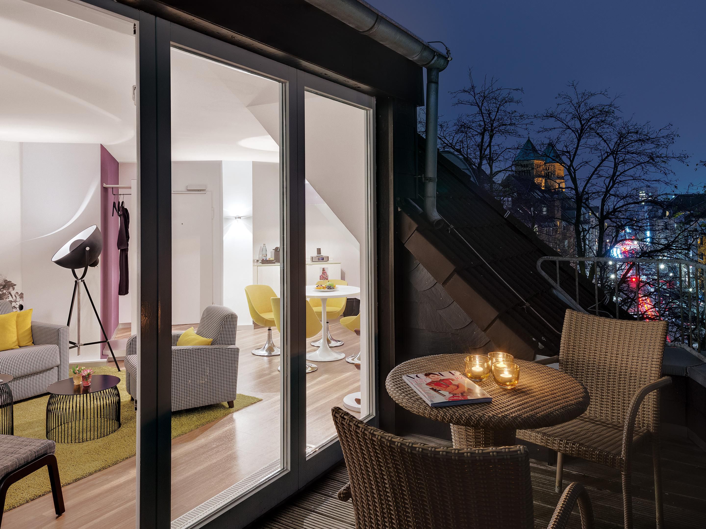 Suite patio with a beautiful view into the neighborhood