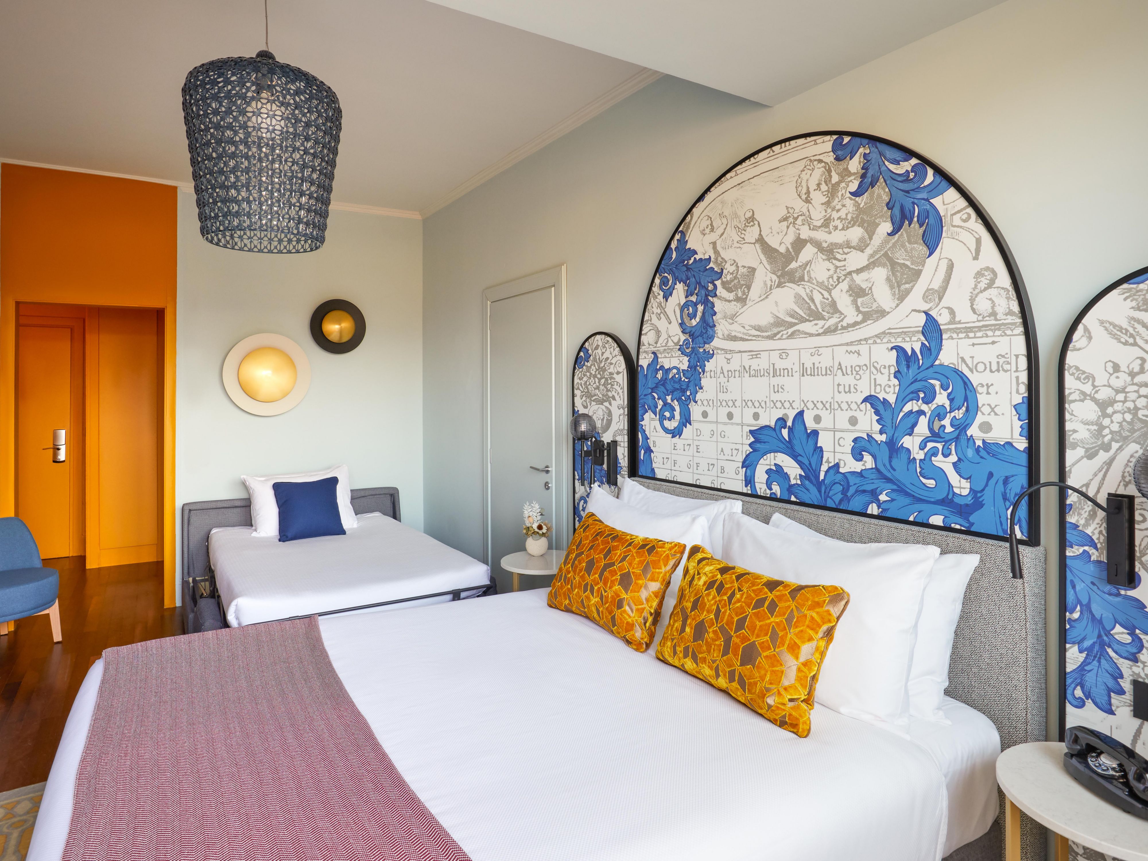 Enjoy spacious guest rooms inspired by Florentine charm