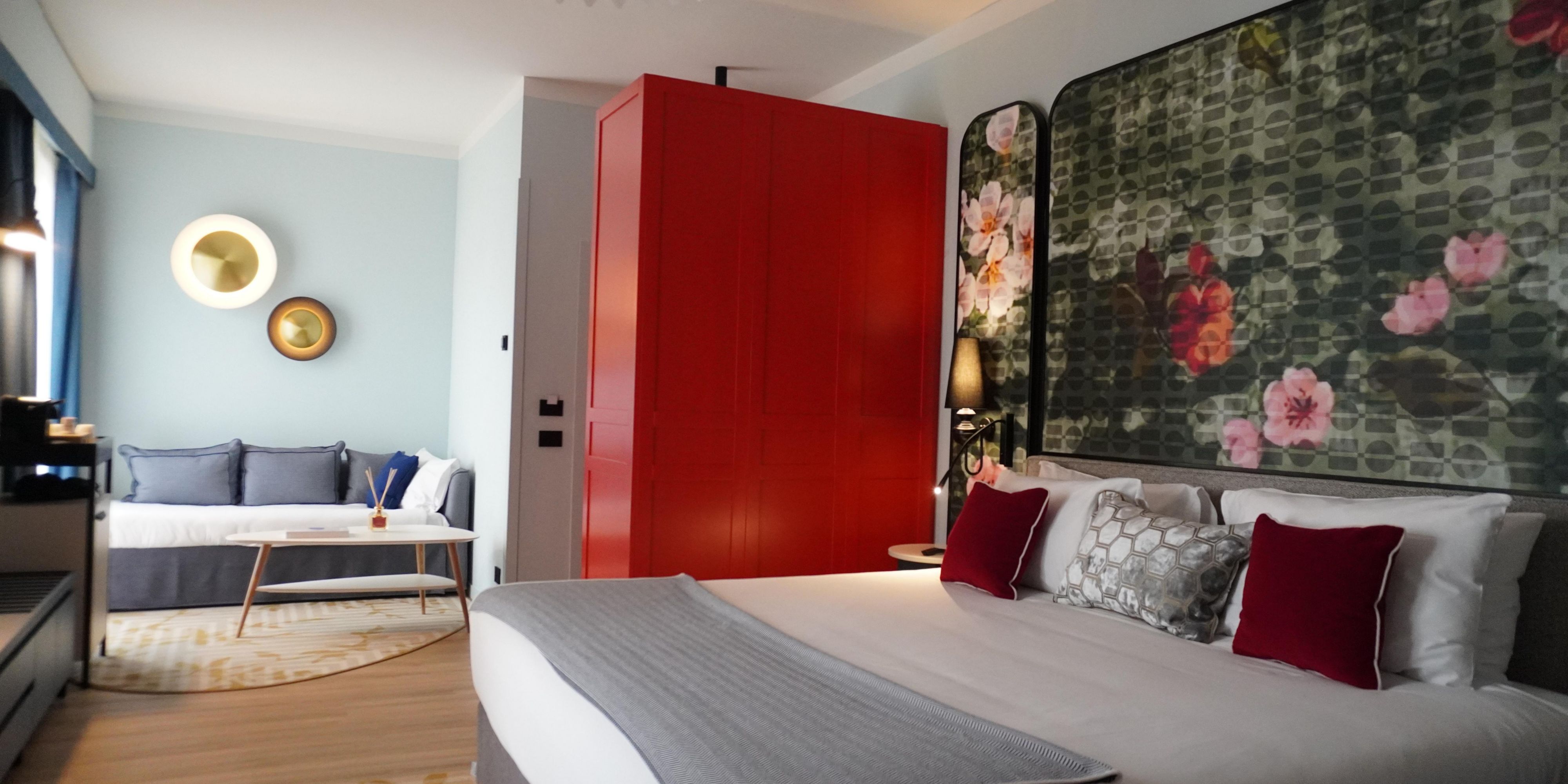 Spacious suites with modern, botanical-inspired details