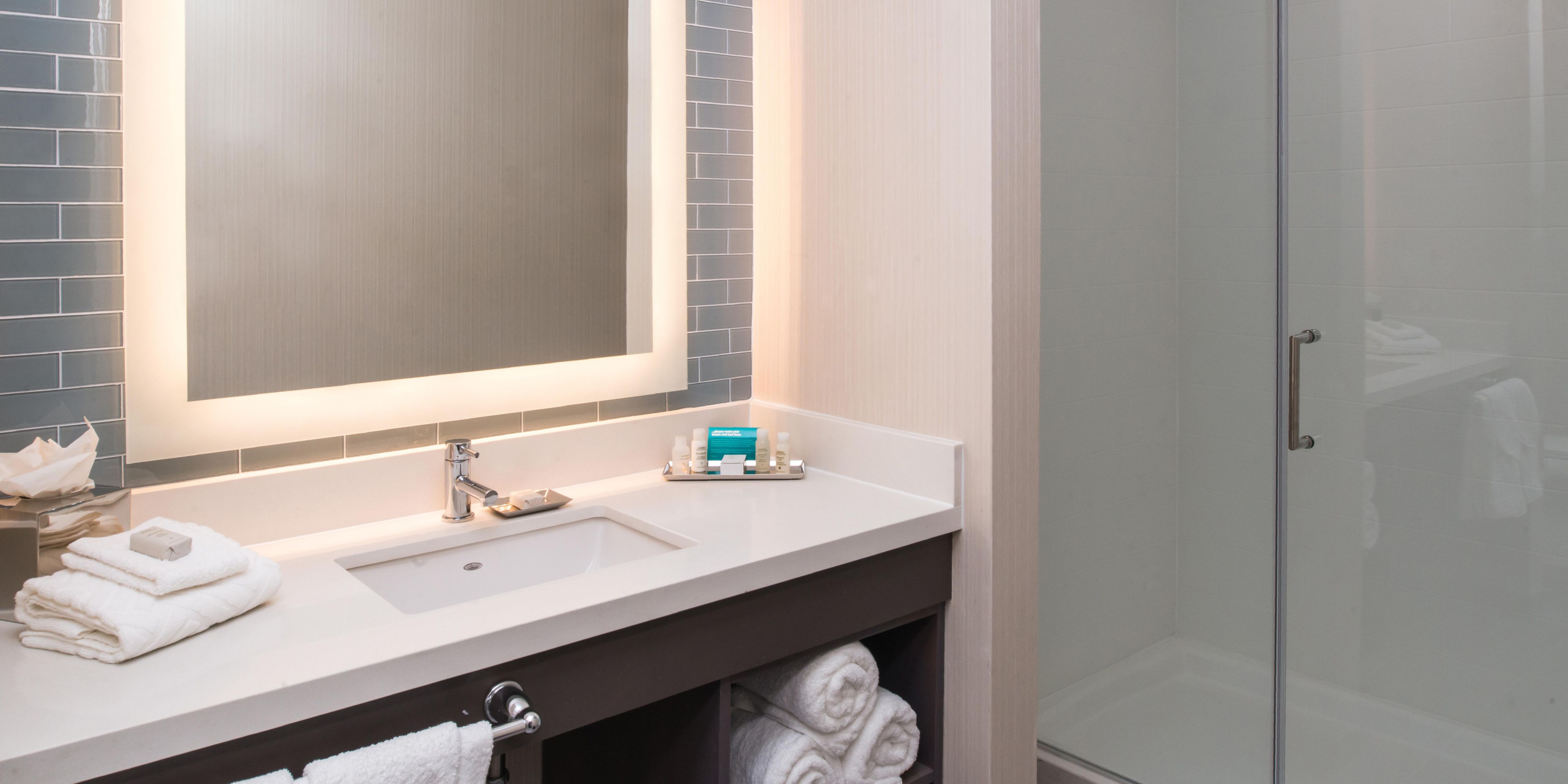 Spacious bathrooms to recharge after a long day.