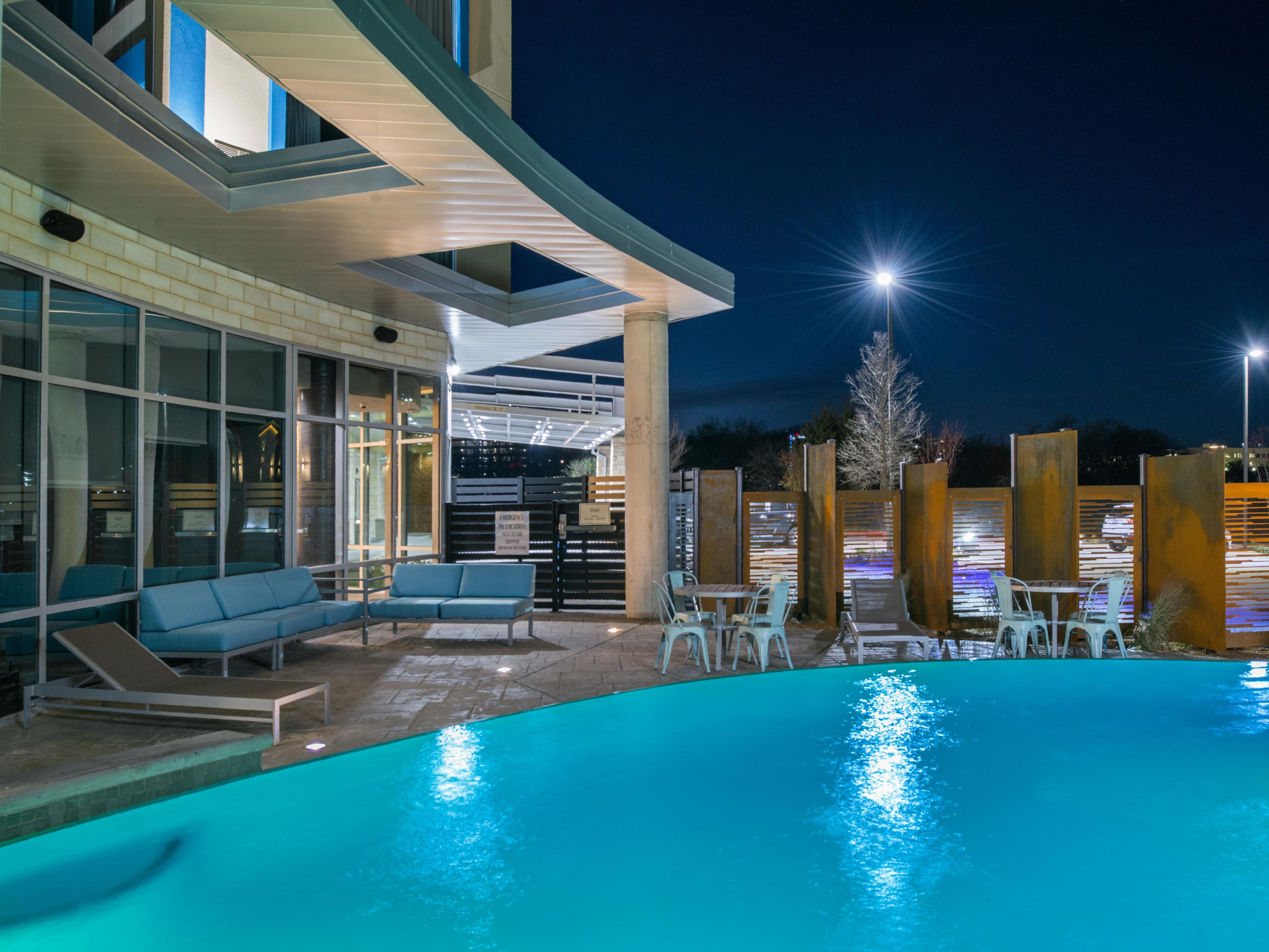 Take a dip beneath the stars in our outdoor pool.