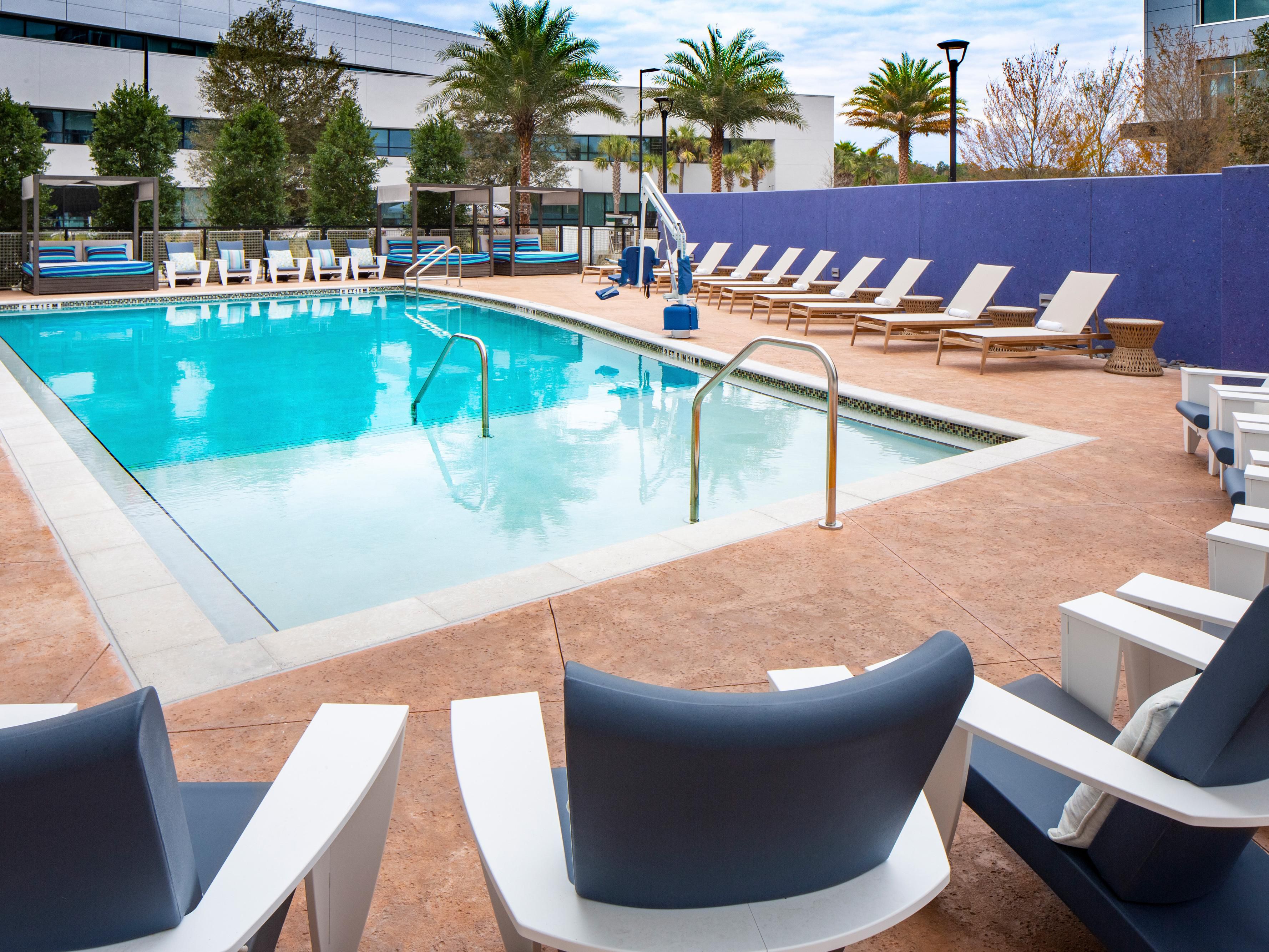 Enjoy total relaxation in a cabana poolside