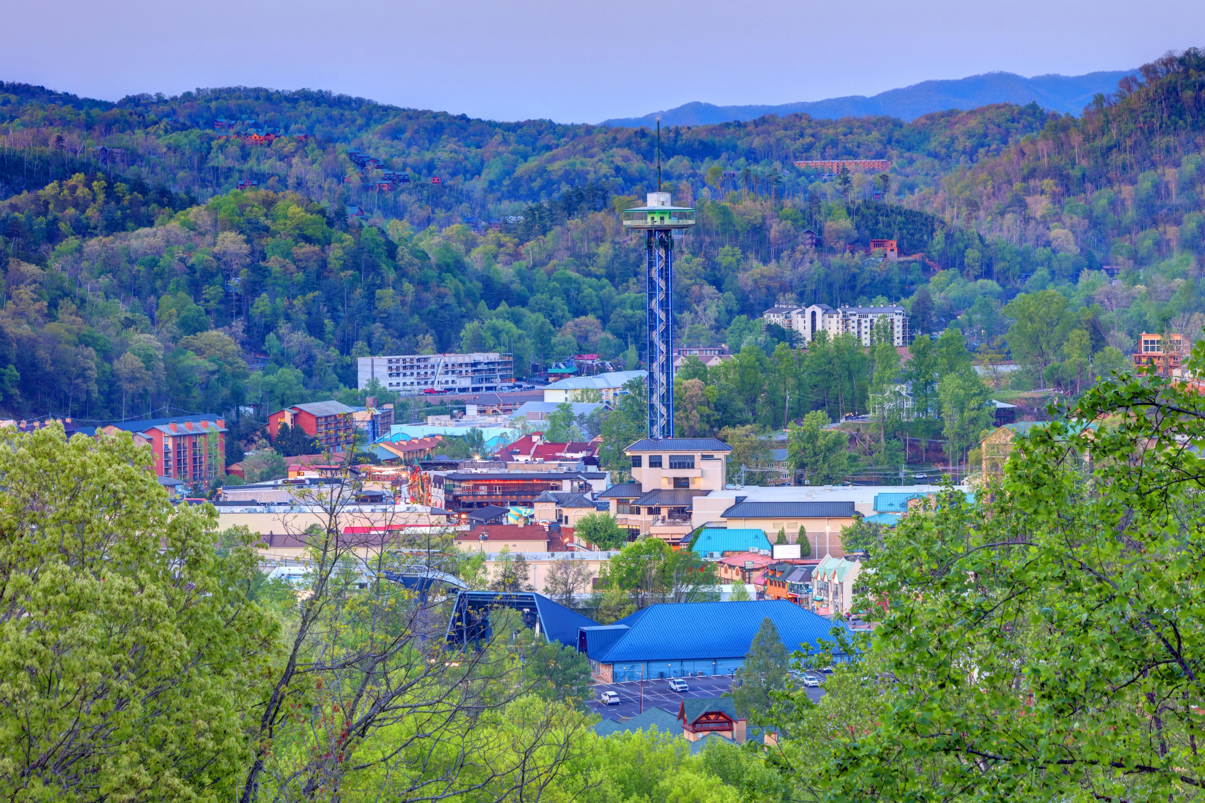 view of the Space Needle in Gatlinburg