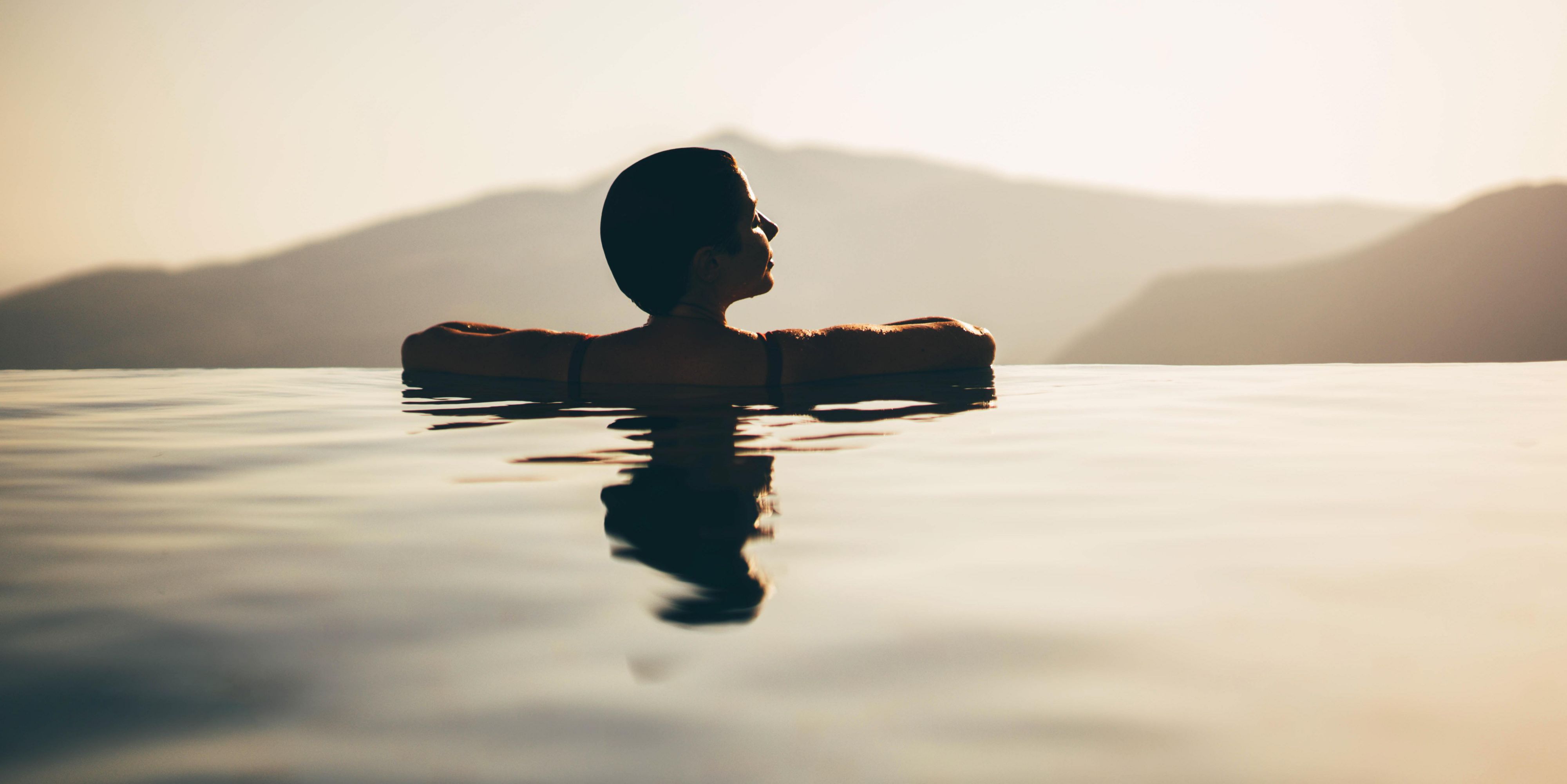 Infinity pool with panoramic Smoky Mountain views year-round