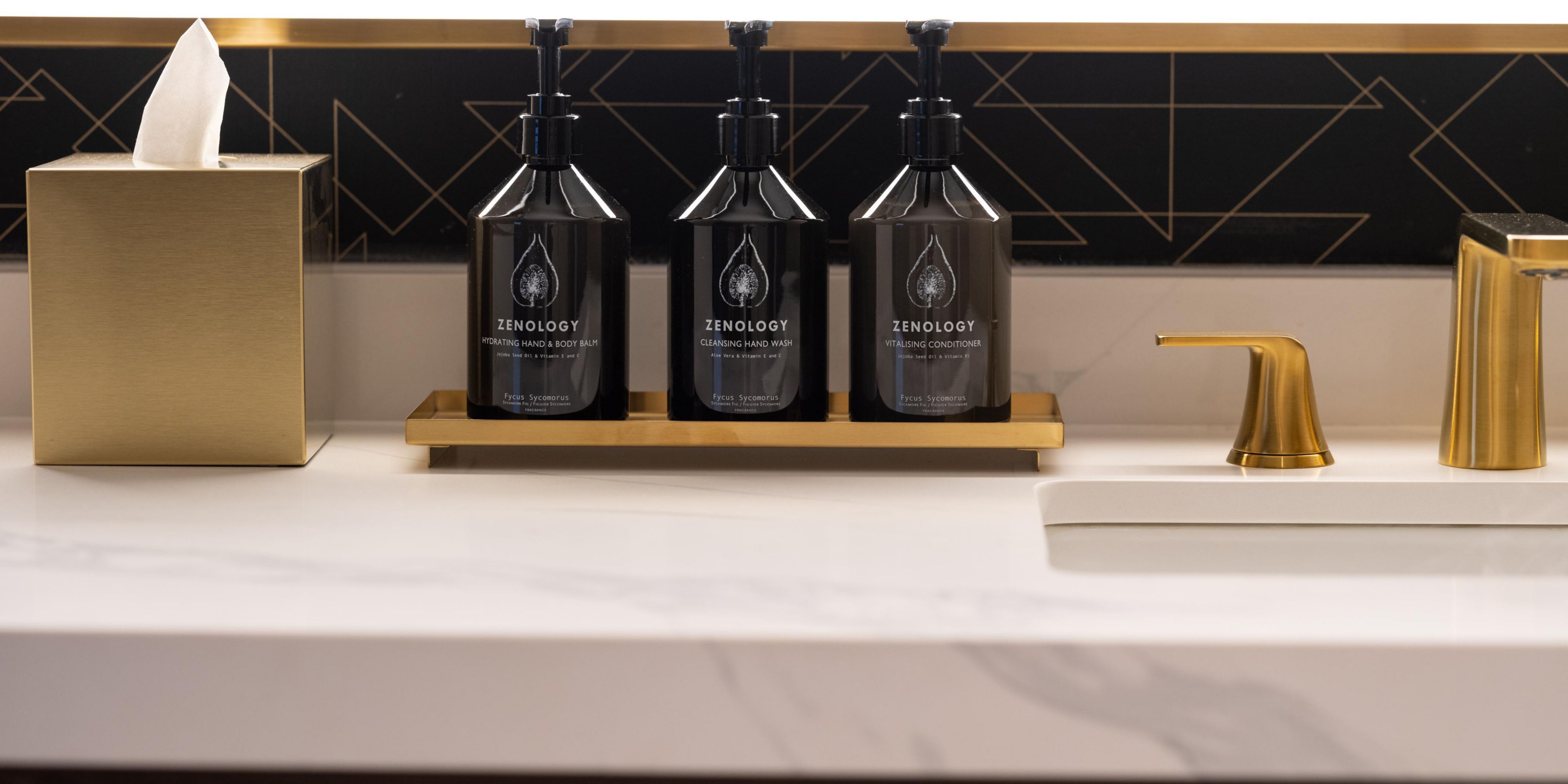 Relax with Zenology bath amenities in our guestrooms.