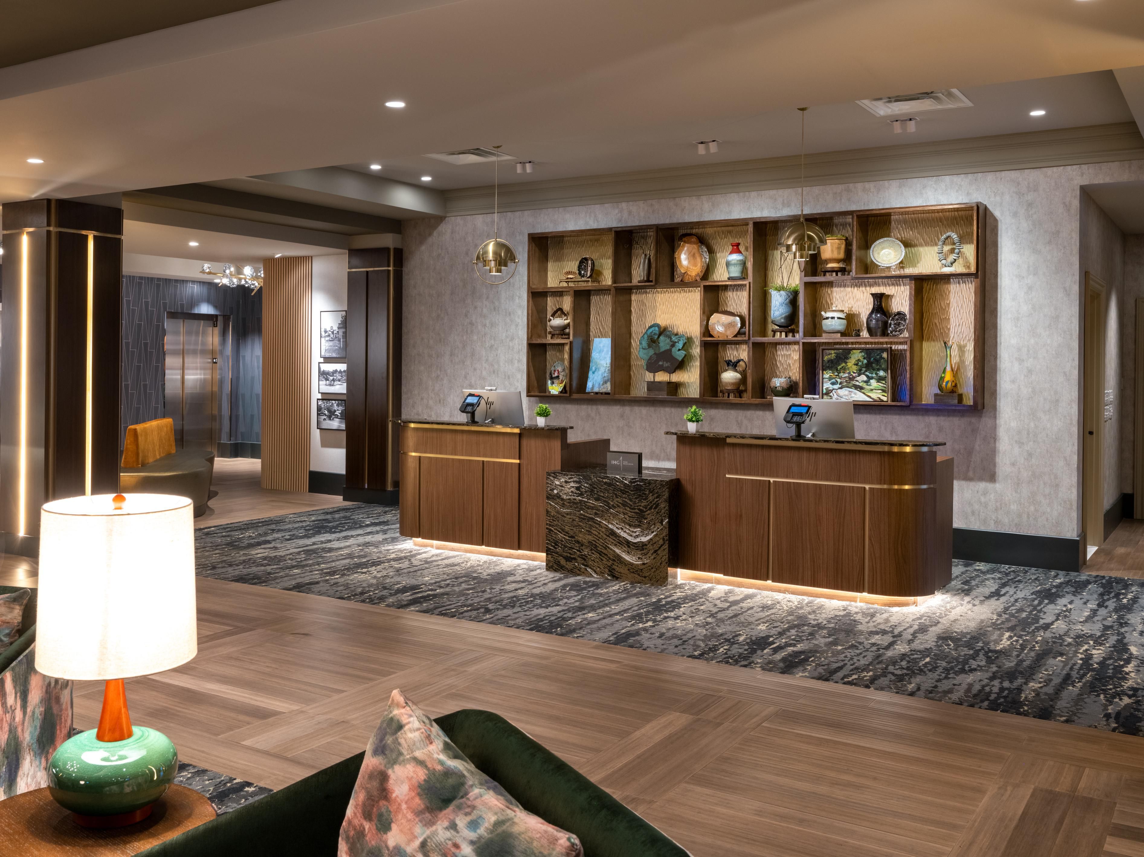 Welcoming front desk in the heart of Gatlinburg