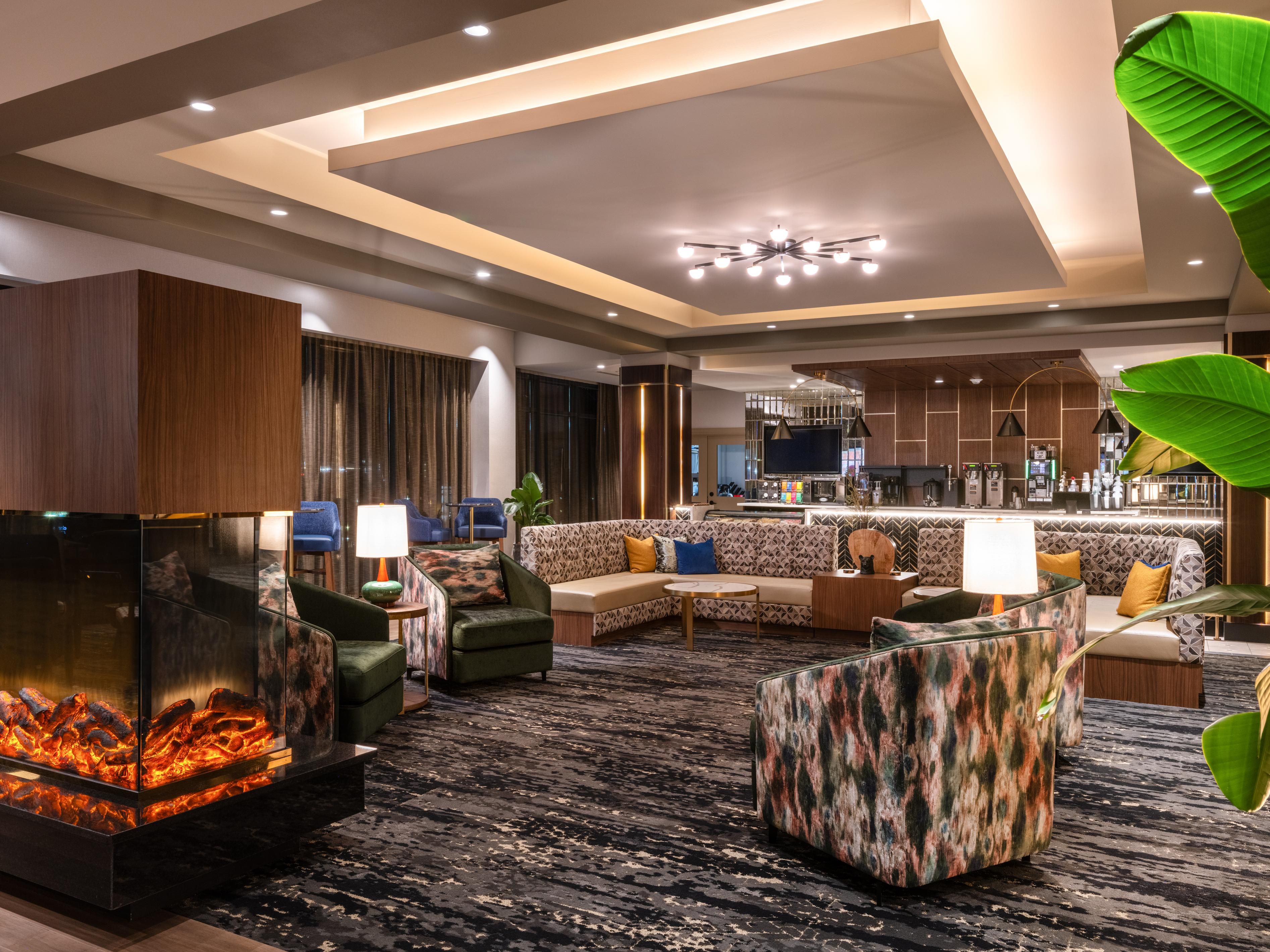 Relax in our thoughtfully designed Gatlinburg lobby