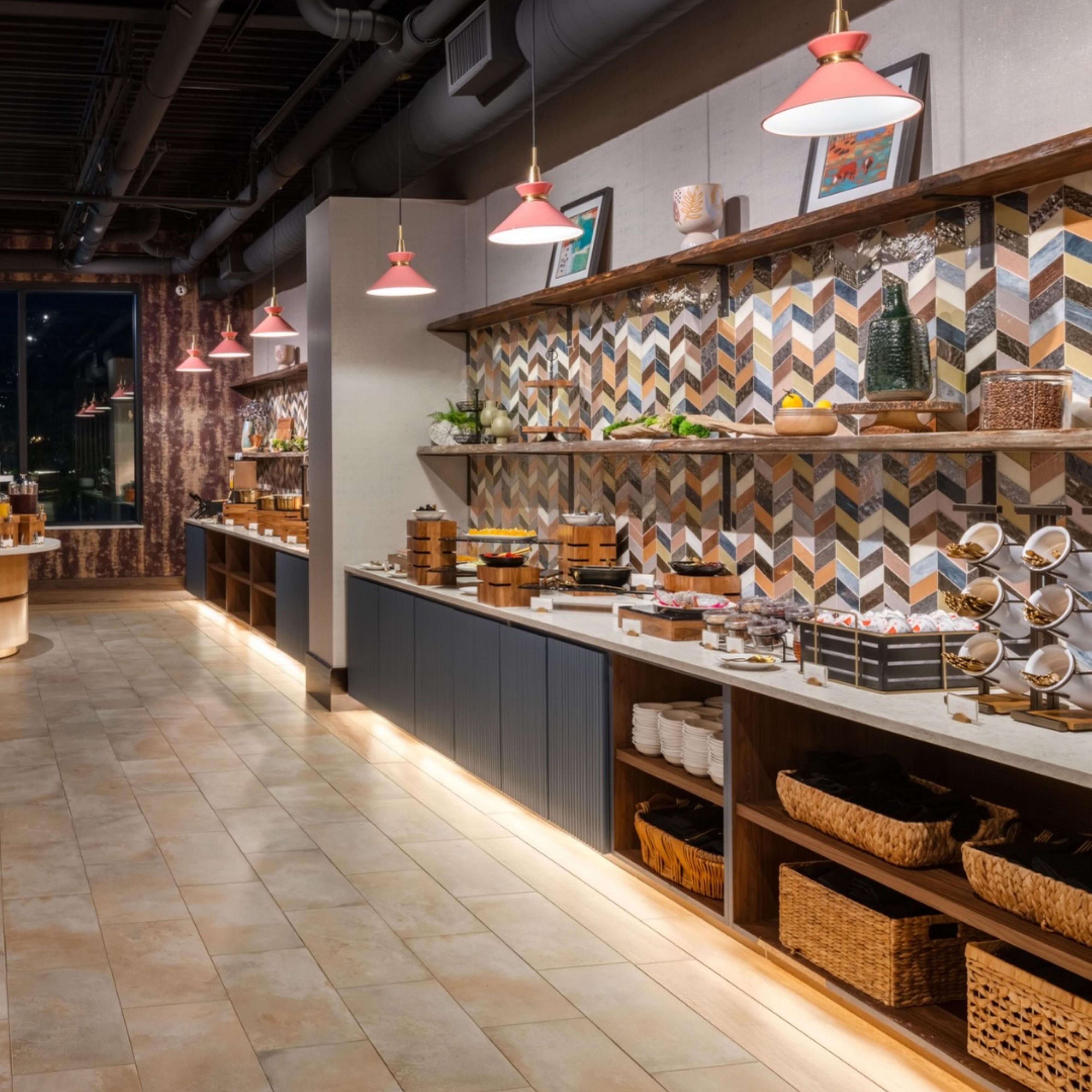 Restaurant buffet with a variety of fresh selections