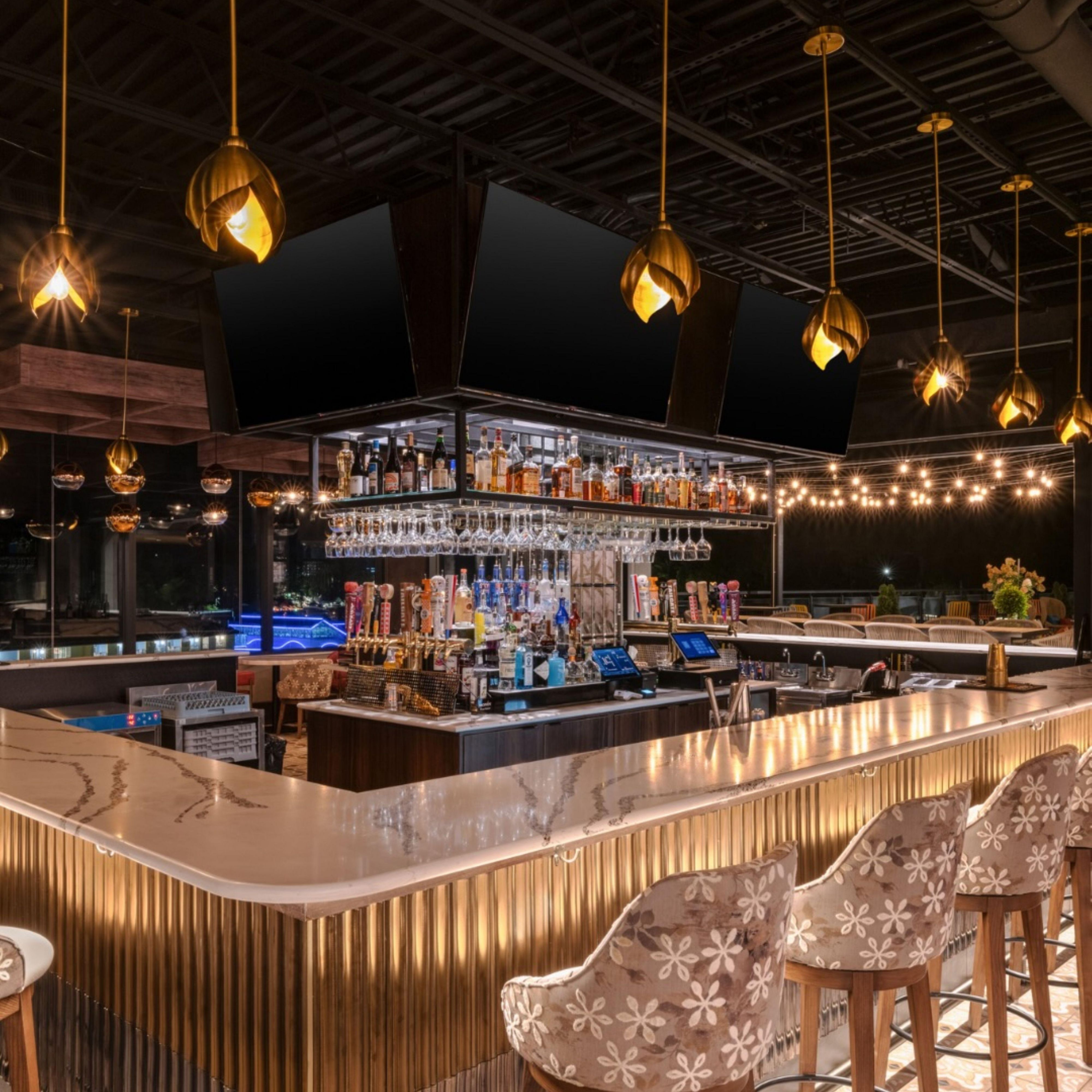 Altitude Rooftop Bar with illuminated seating