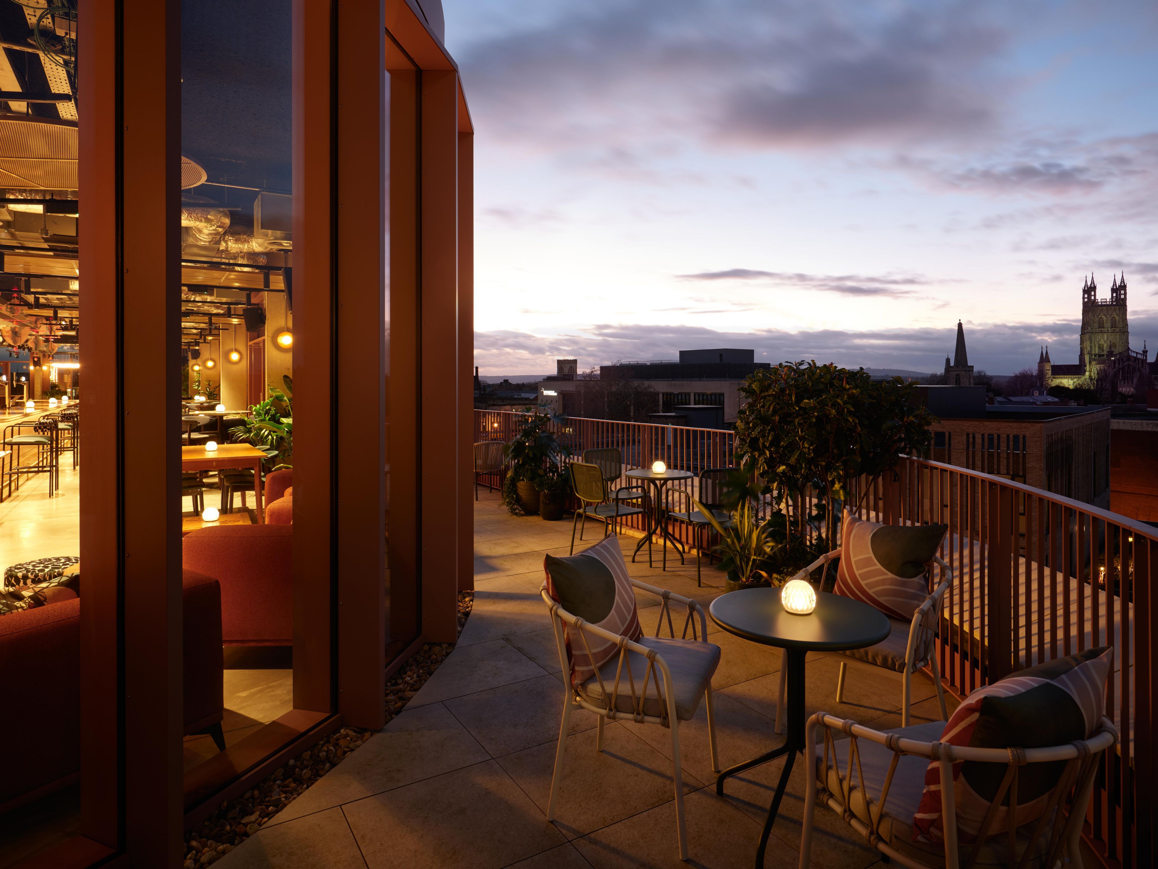 Take in the stunning views from our Crimson Spire terrace