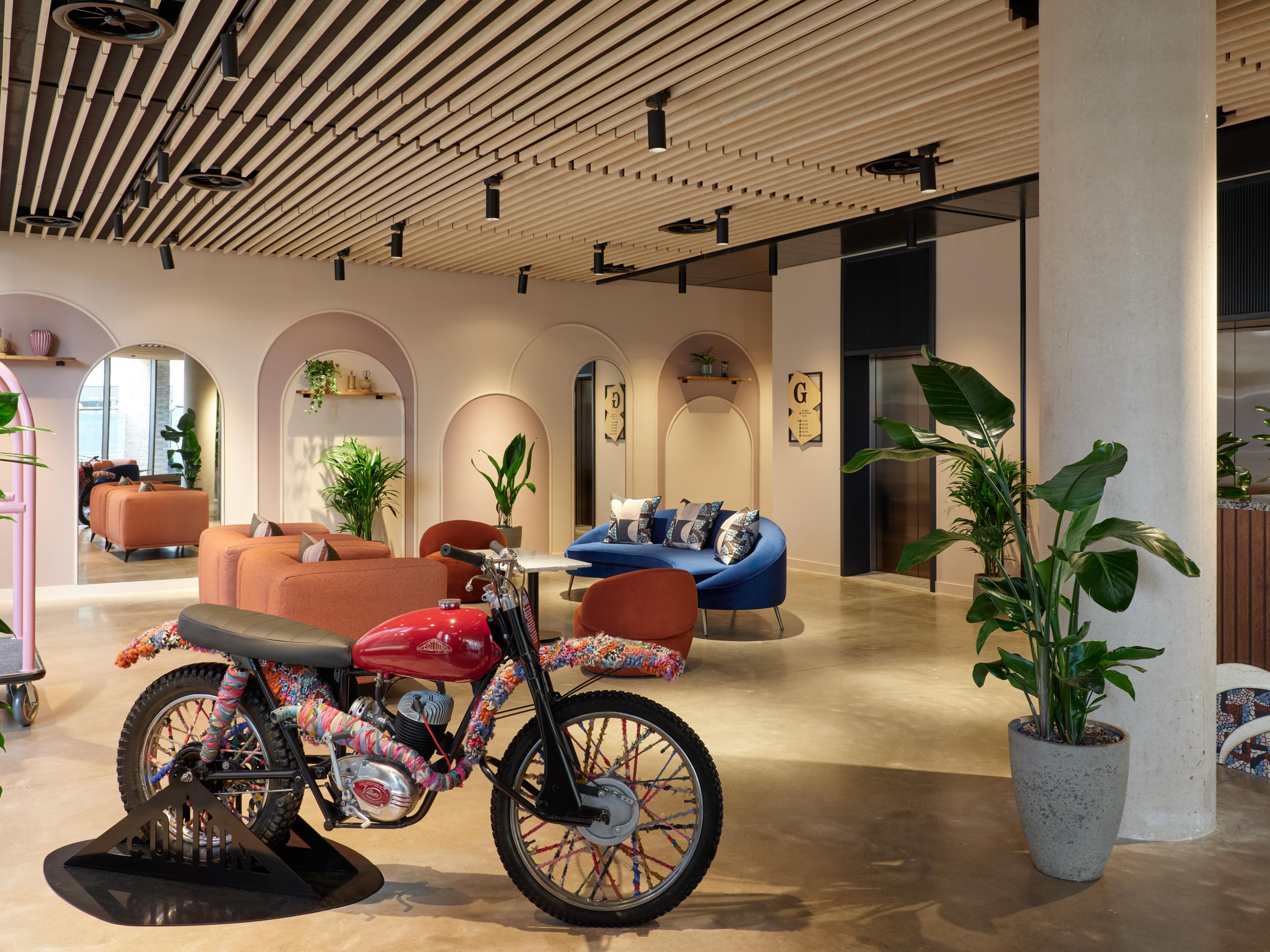 Have you spotted the Cotton Motorcycle in our hotel lobby?