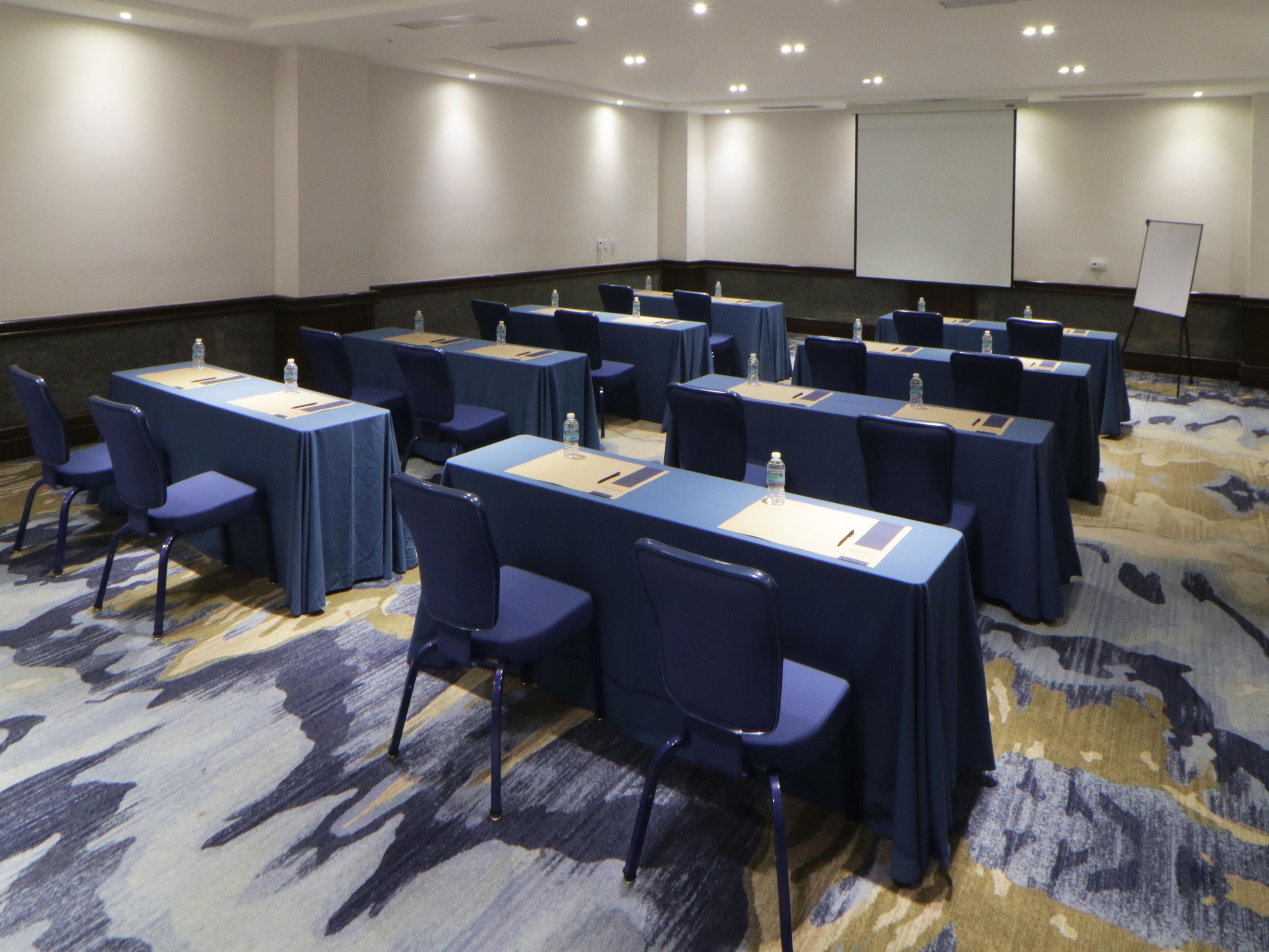 Brilliant lighting and lightning-fast Wi-Fi in our meeting room.