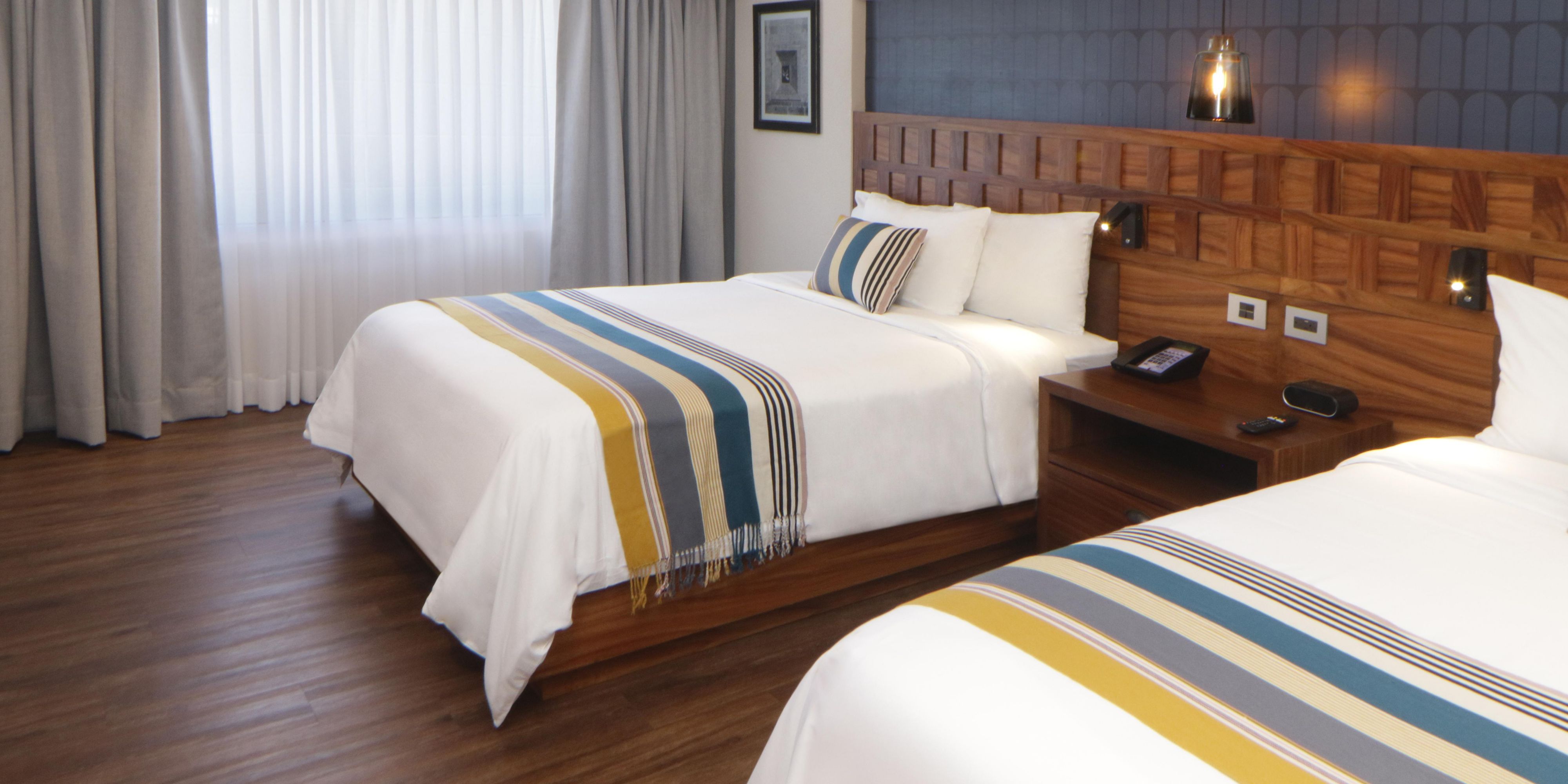 Enjoy beautifully decorated accommodations in Guadalajara.