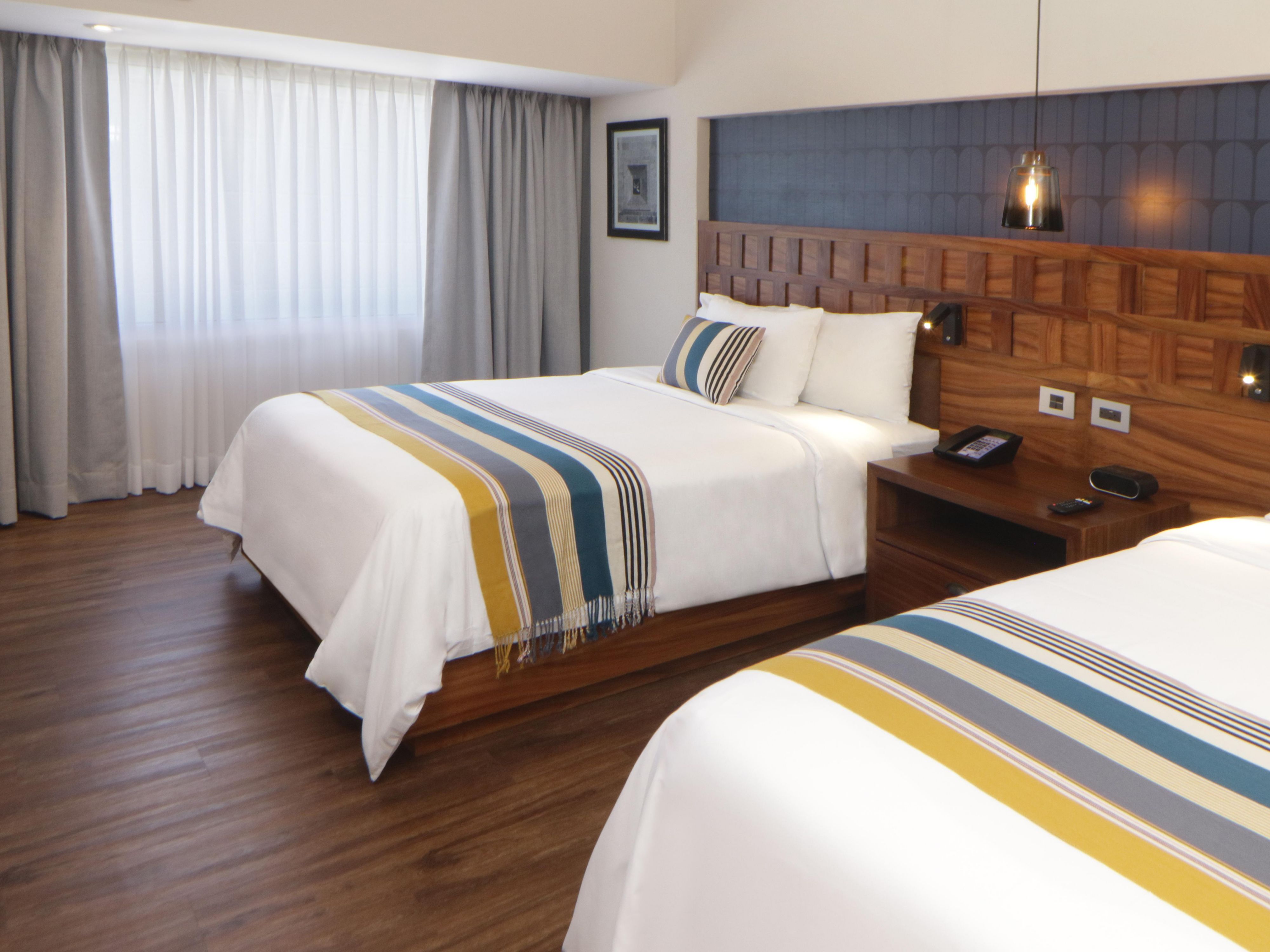 Enjoy beautifully decorated accommodations in Guadalajara.