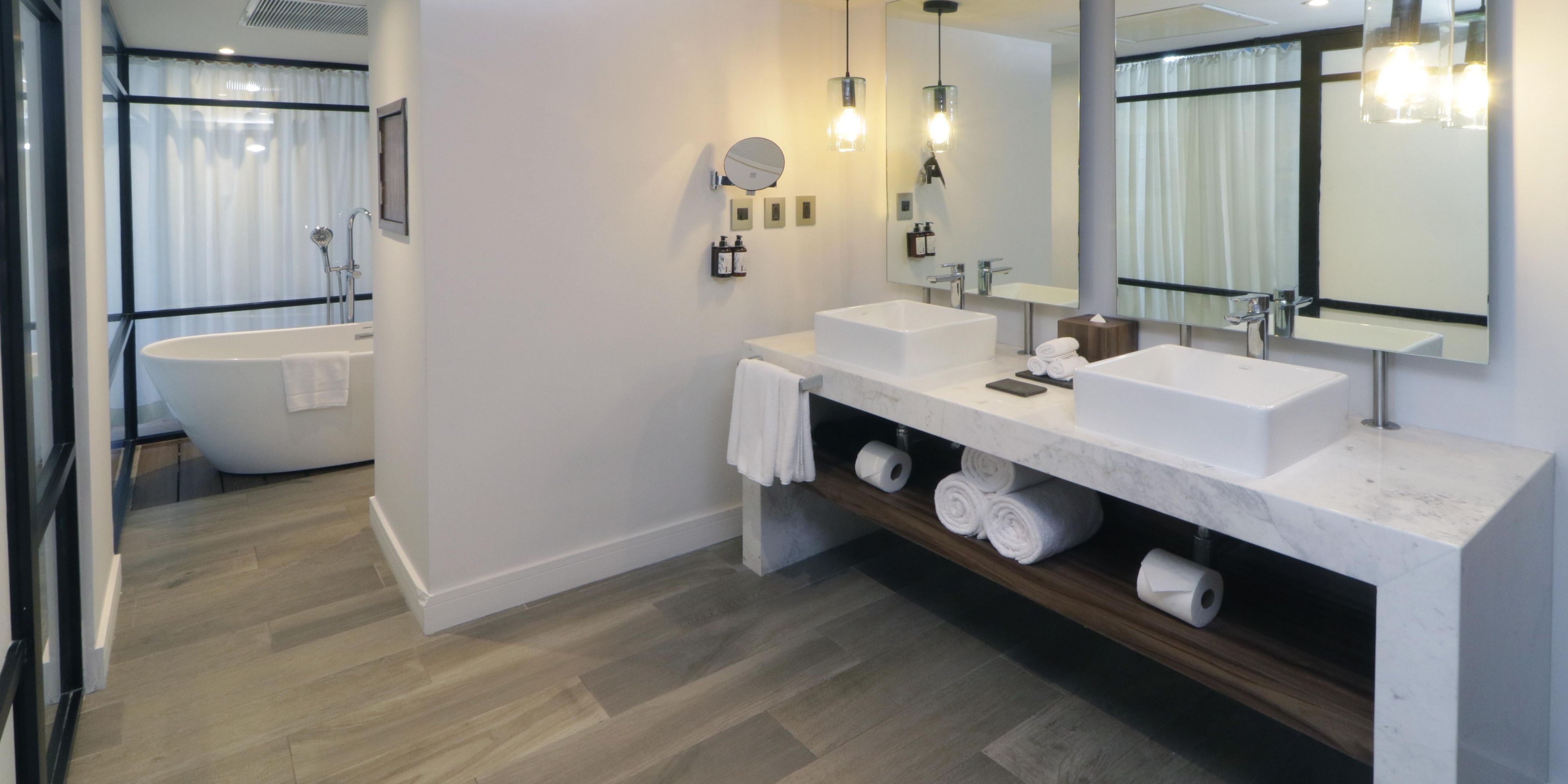 Get ready in our beautifully lit and spacious bathrooms.