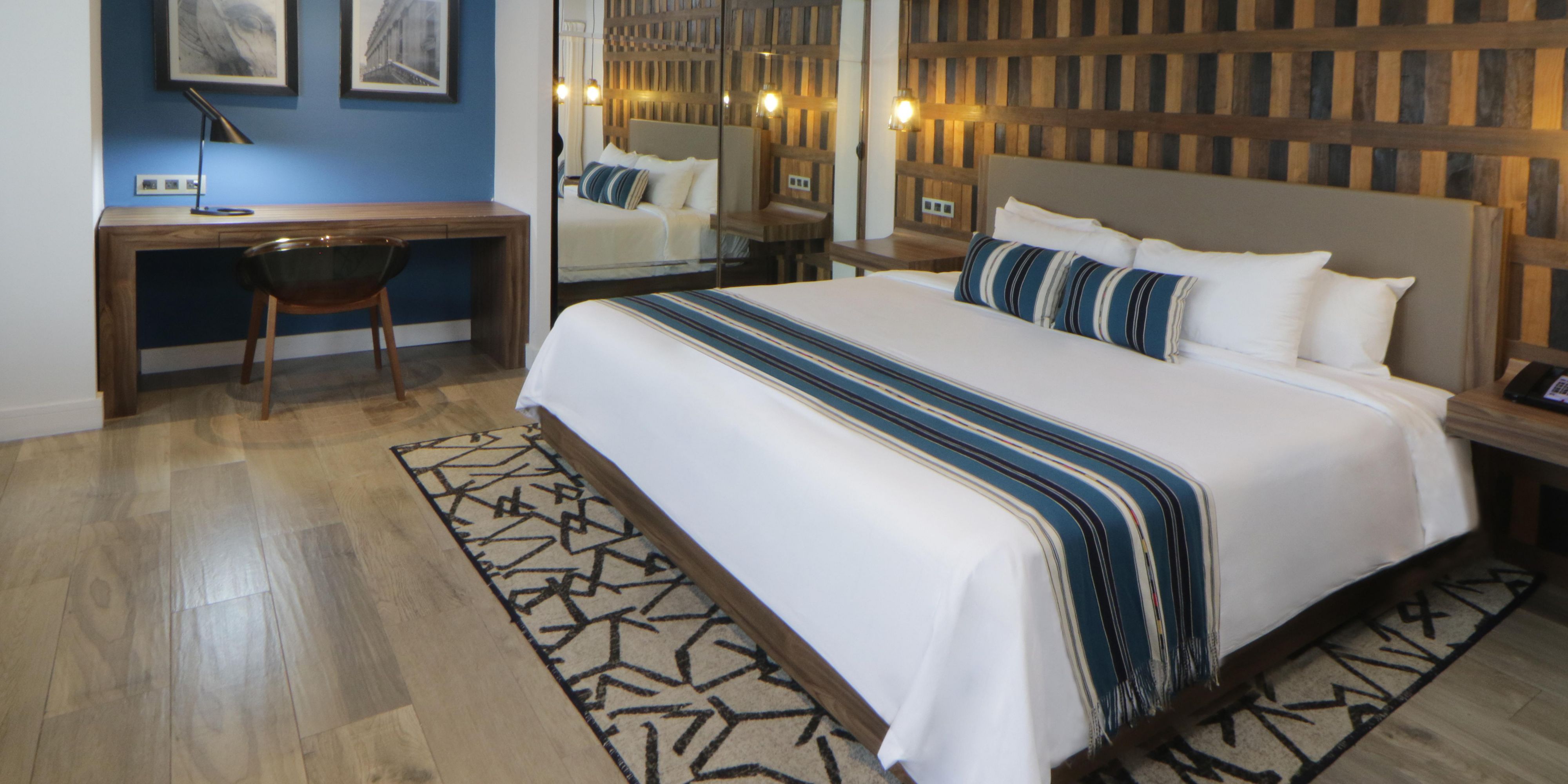Book a corner room for even more elbow room!