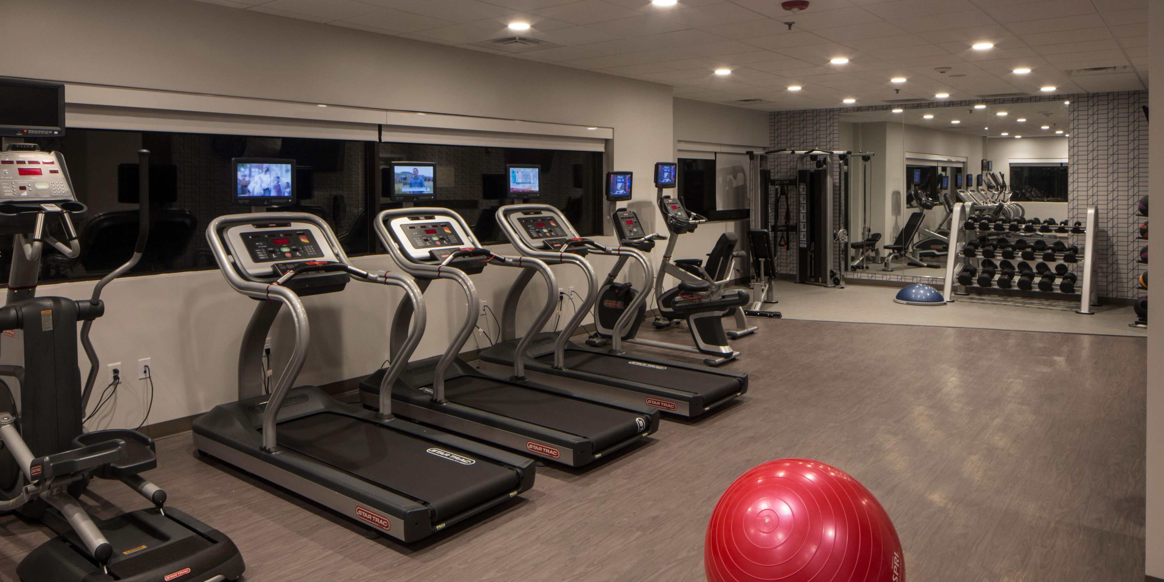 Stay active and energized in our 24-Hour Fitness Center.