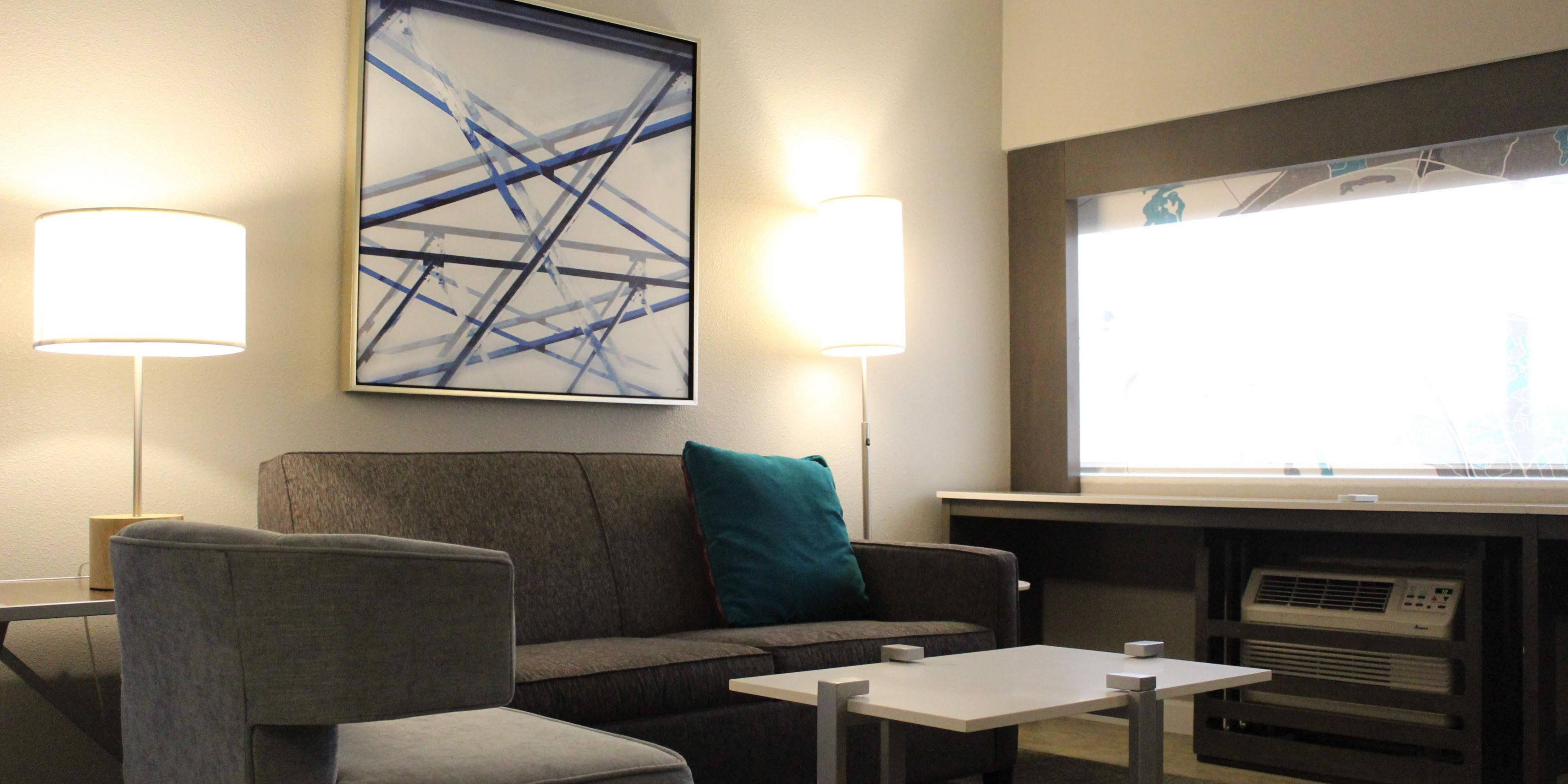 Upgrade to a suite for added space and a sleeper sofa.