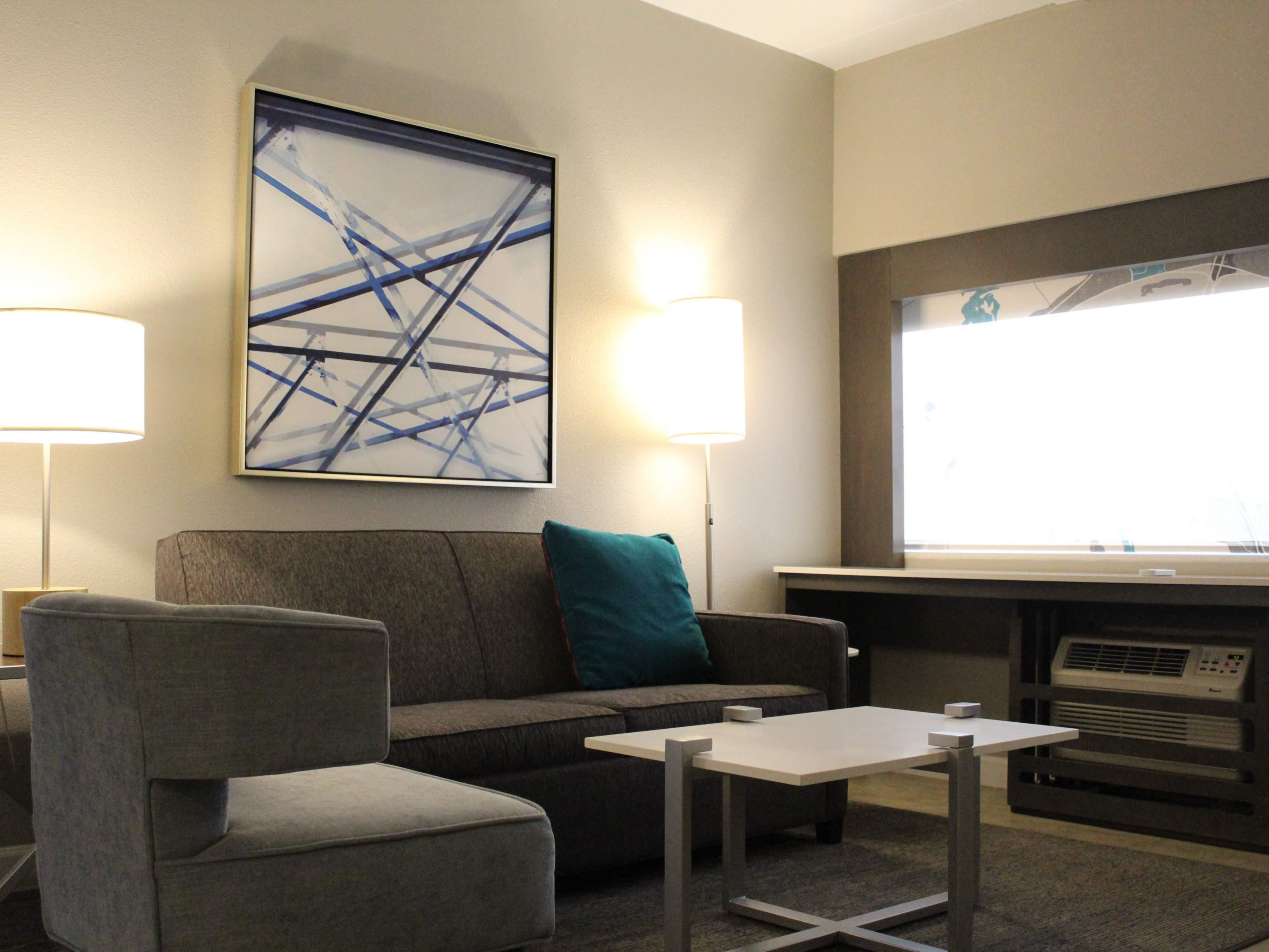 Upgrade to a suite for added space and a sleeper sofa.