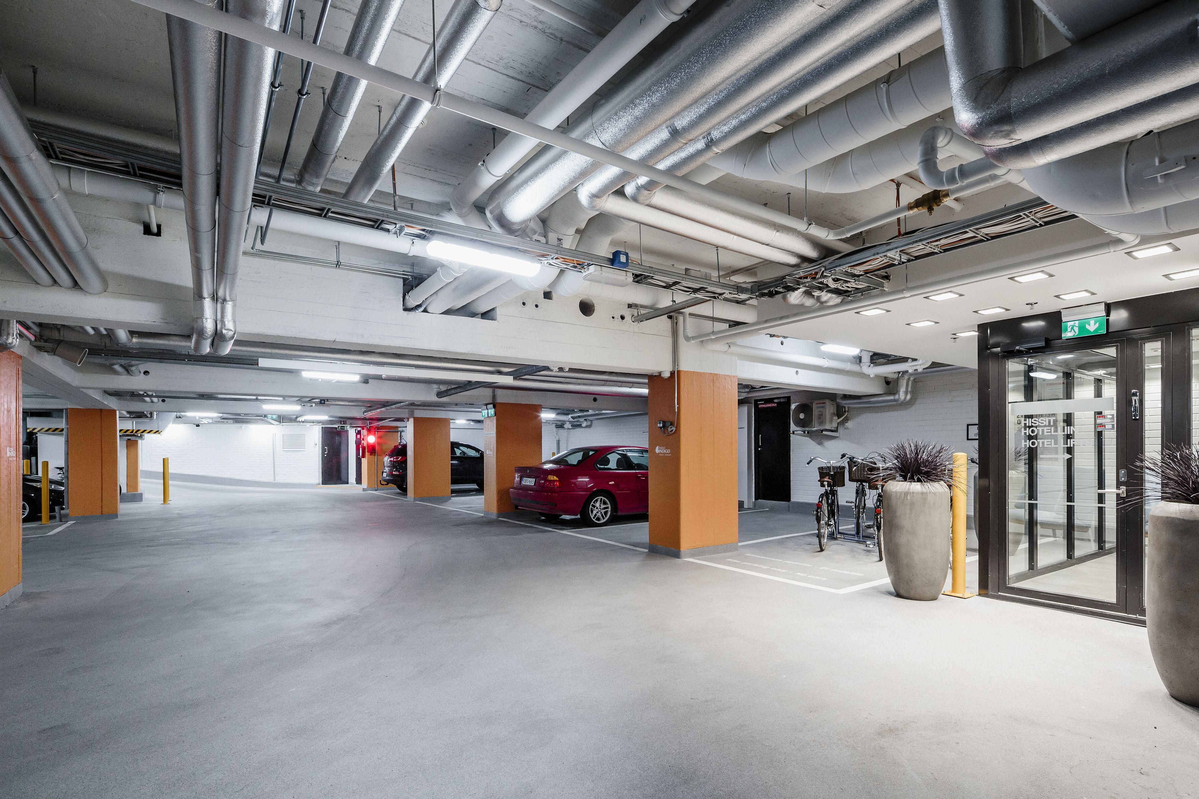 Not in our neighbourhood. Our hotel has its own garage for 35 cars, which is accessed from the driveway in front of the building to the courtyard. There is a direct lift from the garage to the hotel reception. The garage also has two charging plugs for electric cars.