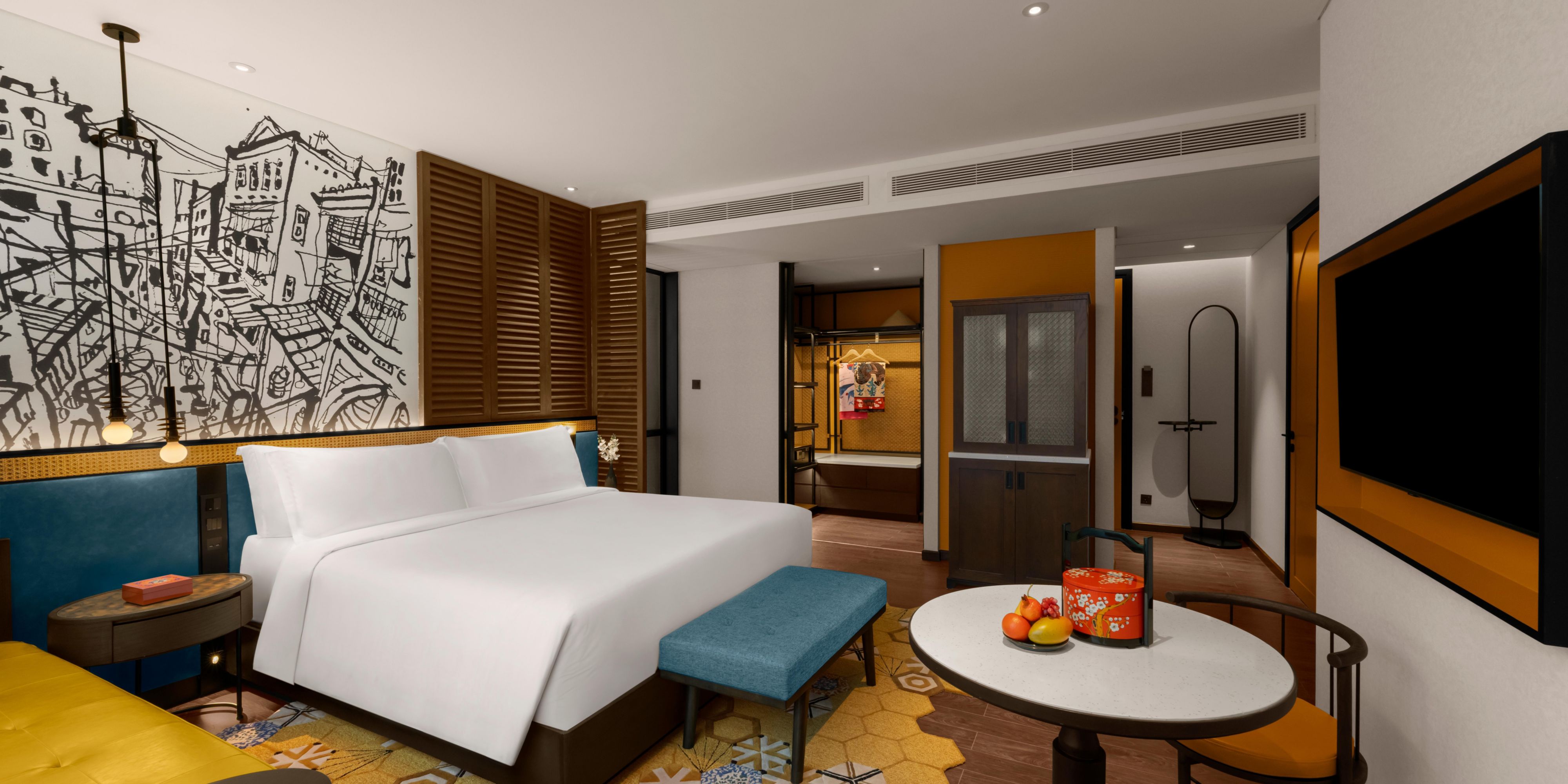 A modern suite echoing the warmth of a true Saigonese home