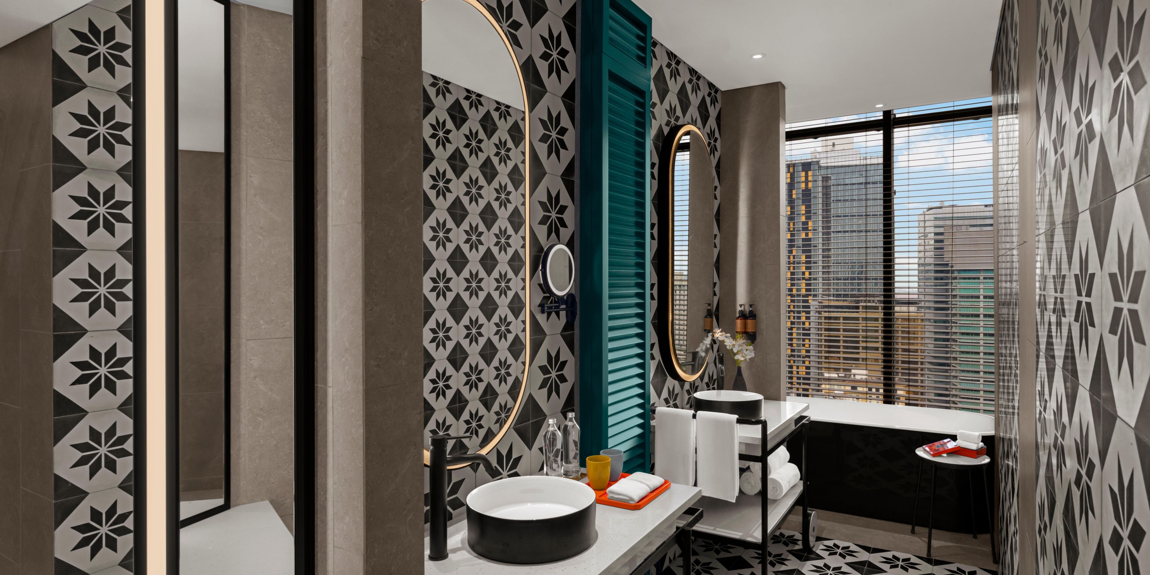 A spa-like experience with a spectacular bridge view