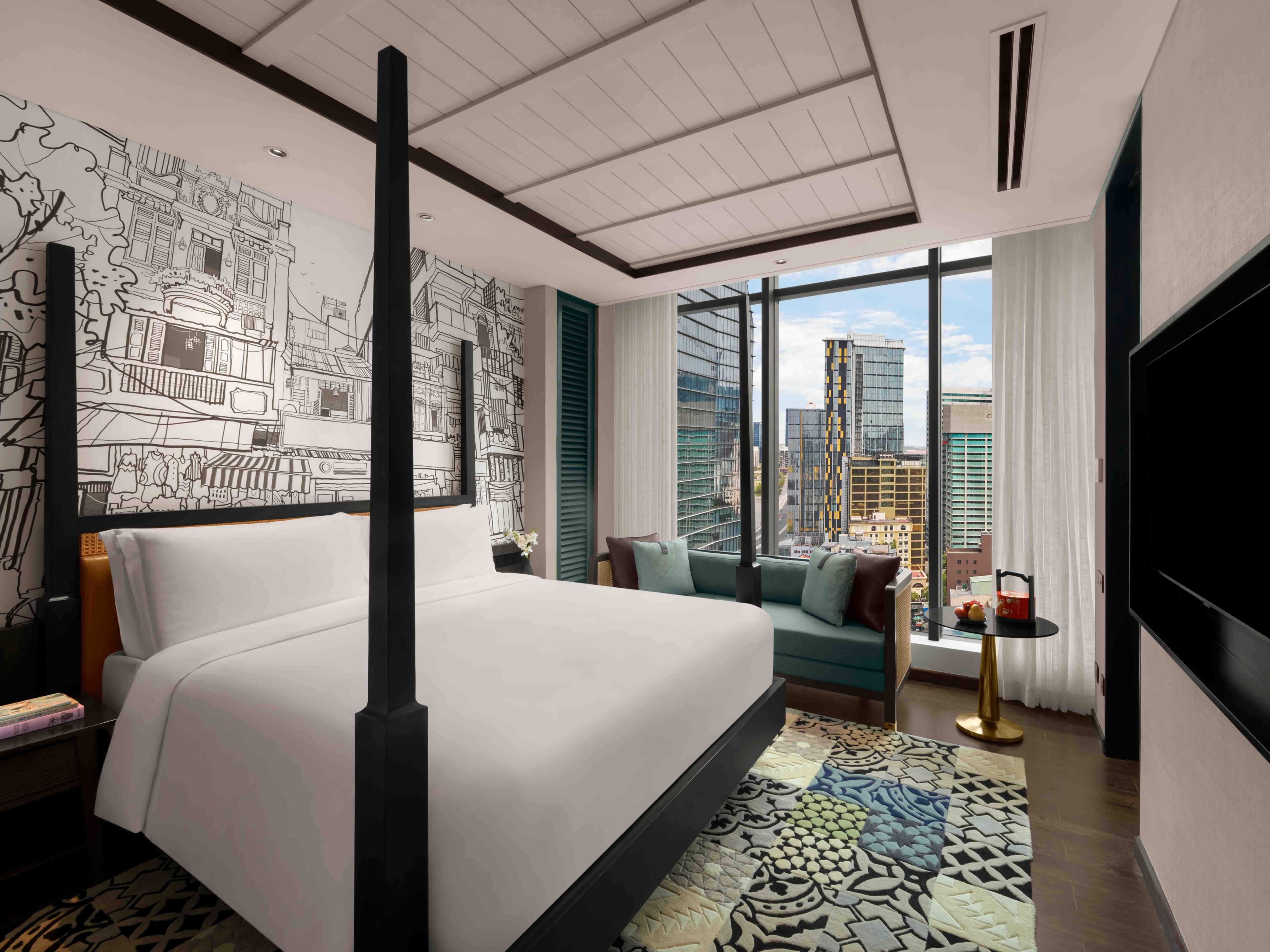 Bước vào phòng nghỉ lấy cảm hứng từ nét duyên dáng của những con hẻm Sài Gòn và sự ấm áp của một ngôi nhà địa phương. Được thiết kế tinh tế với những chi tiết độc đáo, mỗi không gian là sự kết hợp giữa nét hiện đại và nét hoài cổ, lưu giữ nhịp sống sôi động của thành phố và bản sắc tâm hồn của cuộc sống nơi đây.