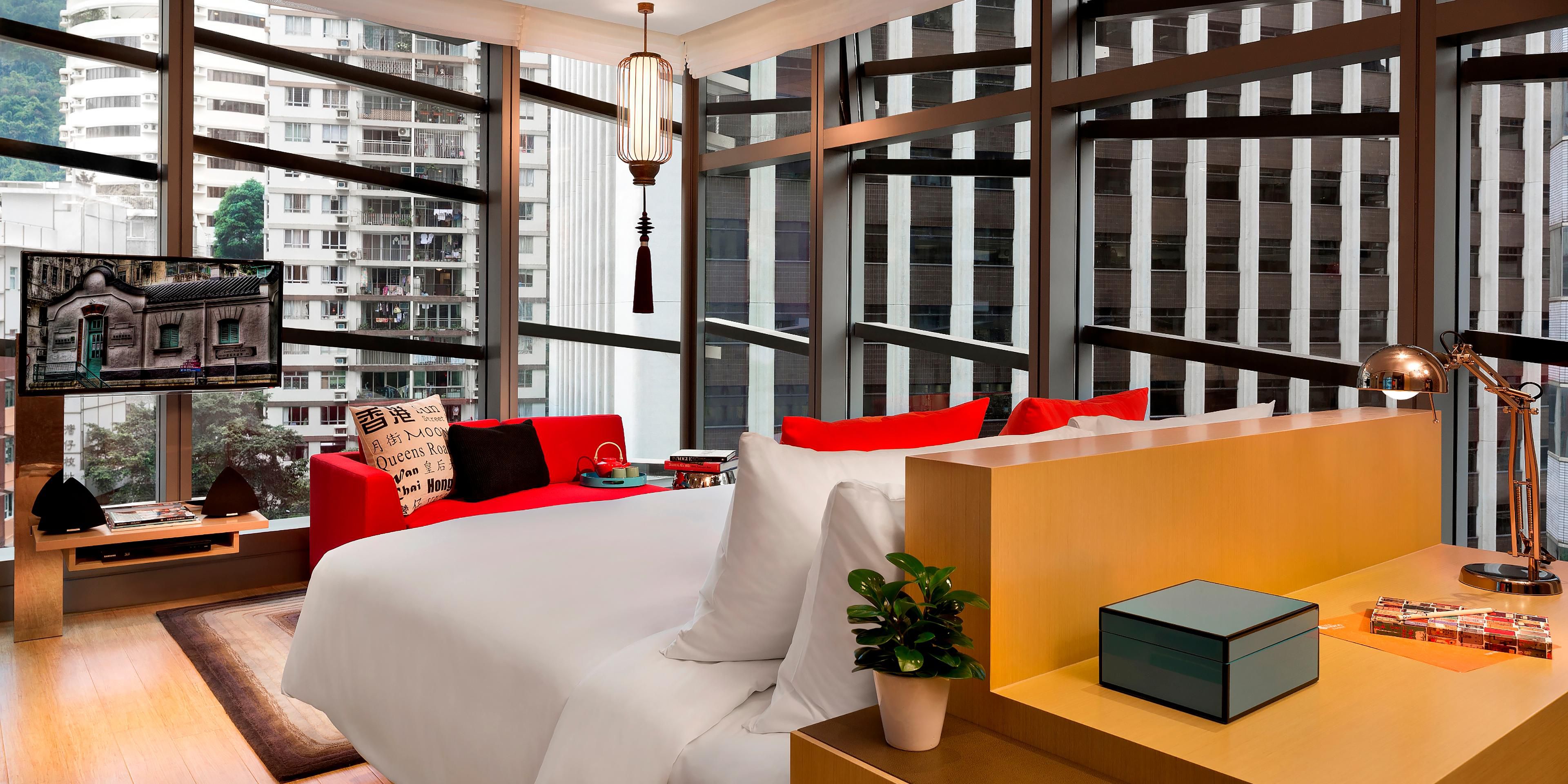 Chambre d'angle Premium avec lit king size et vue sur Queen's Road East