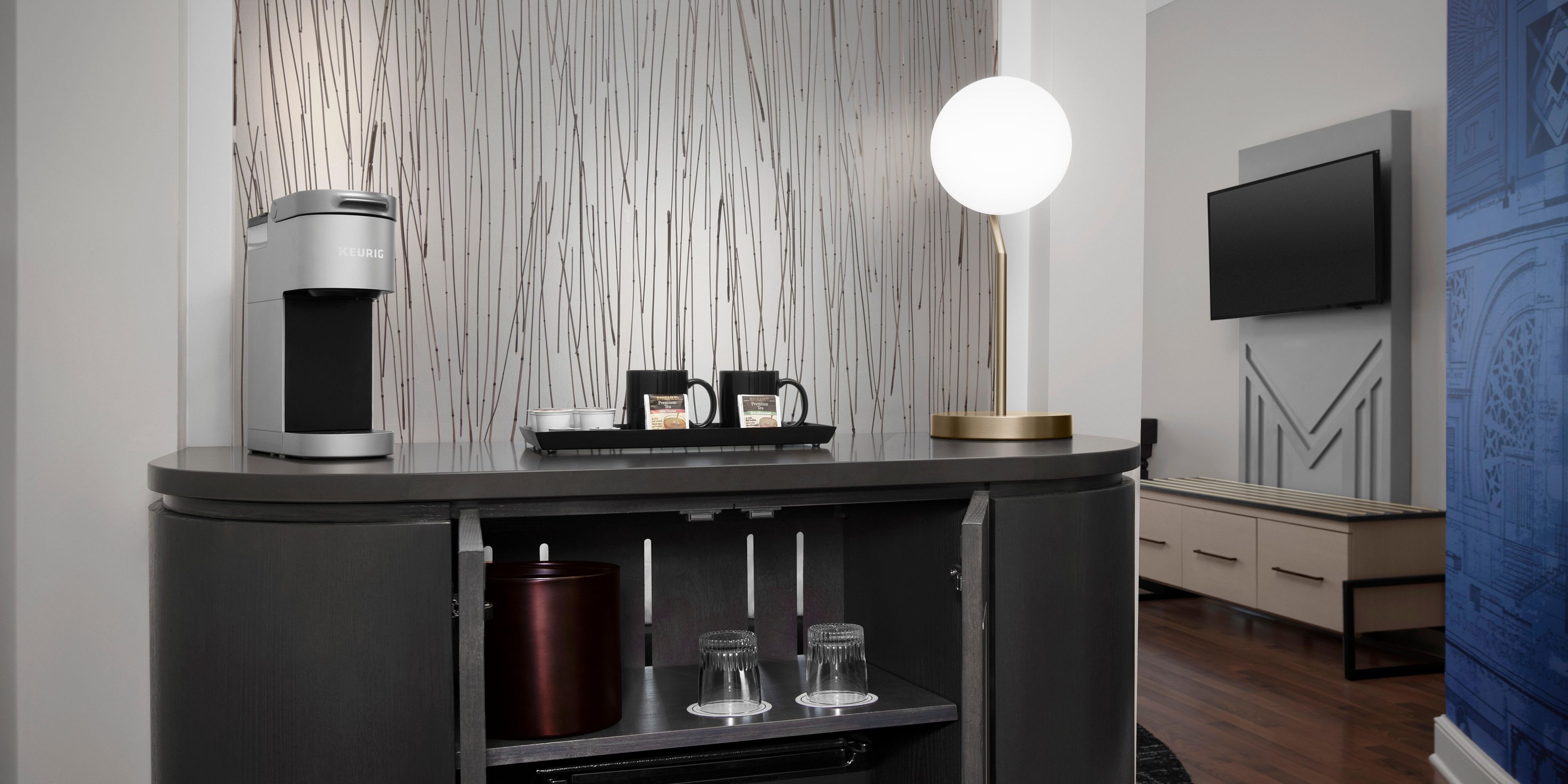 Enjoy a variety of amenities in our comfortable guest room.