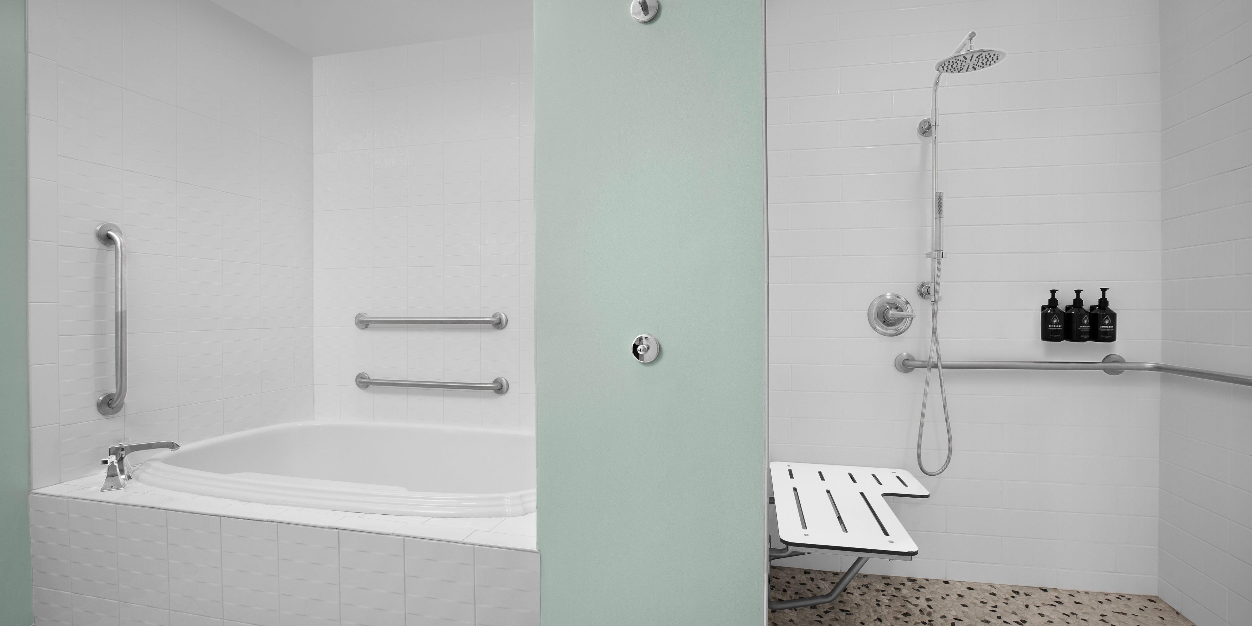 Our accessible rooms are thoughtfully designed with ADA compliance