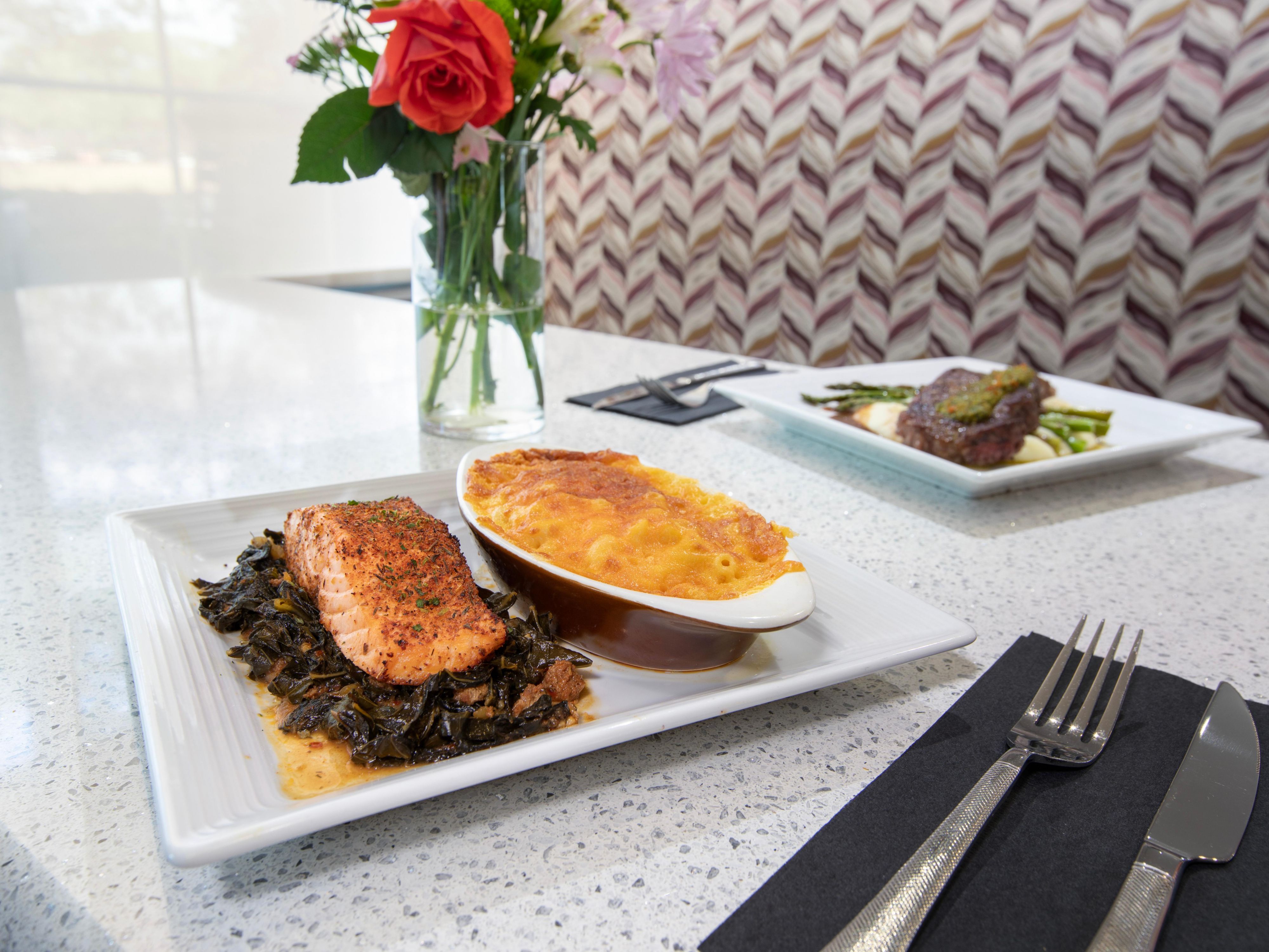 dinner items from hotel restaurant