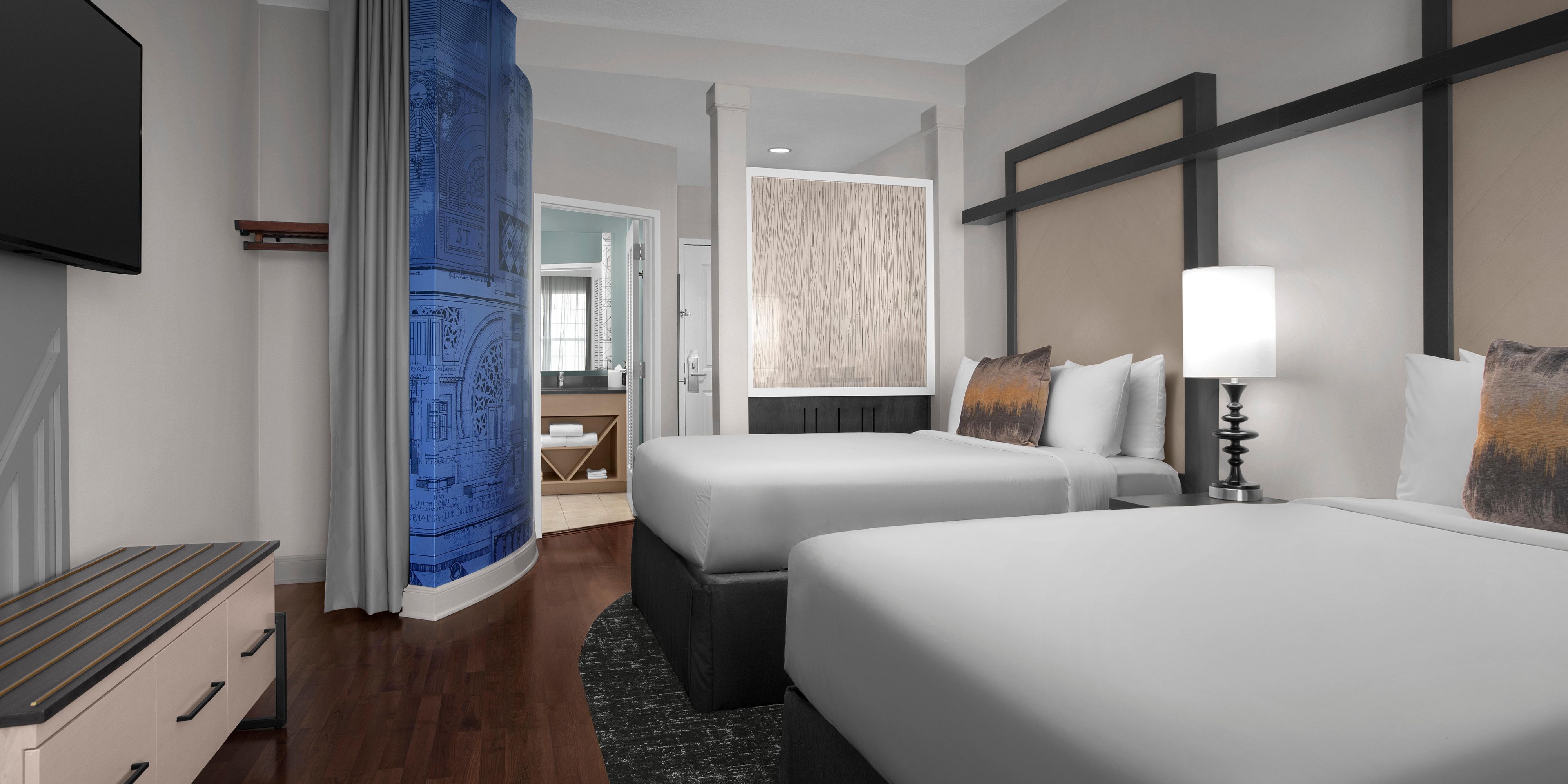 Experience comfort in our double bed guest rooms.