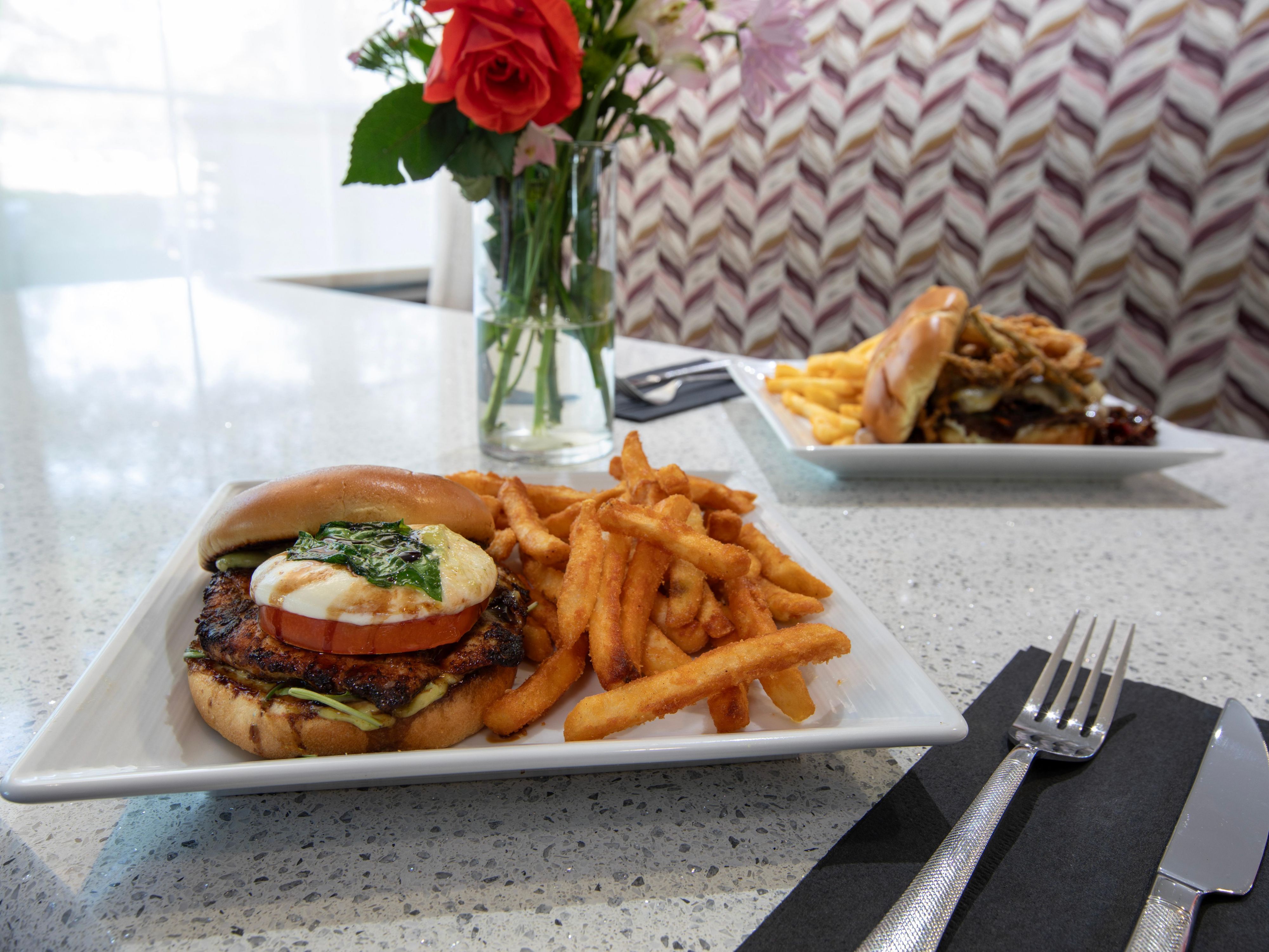98 Forty East Bar & Bistro burger and fries.