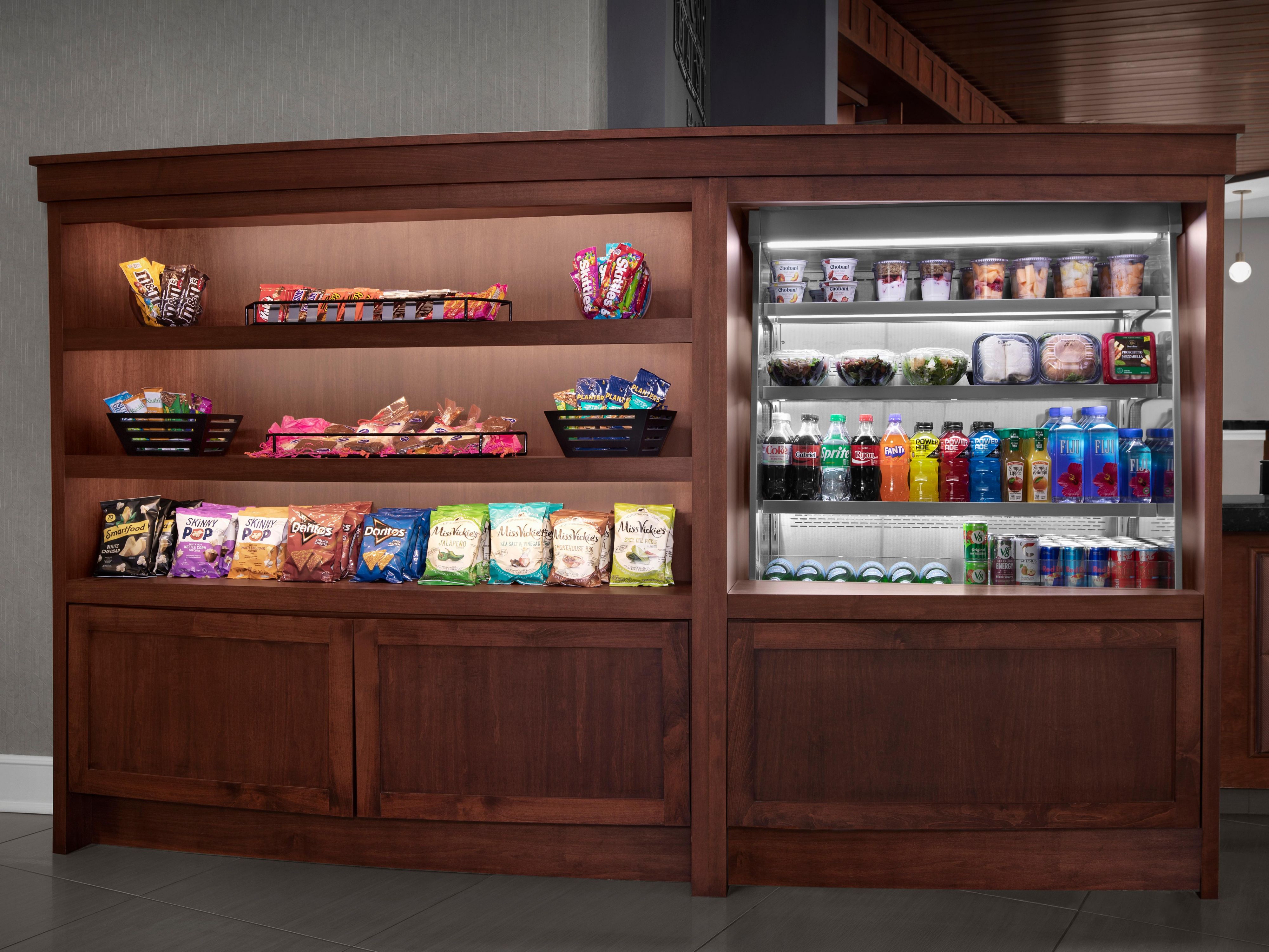 marketplace with snacks and drinks