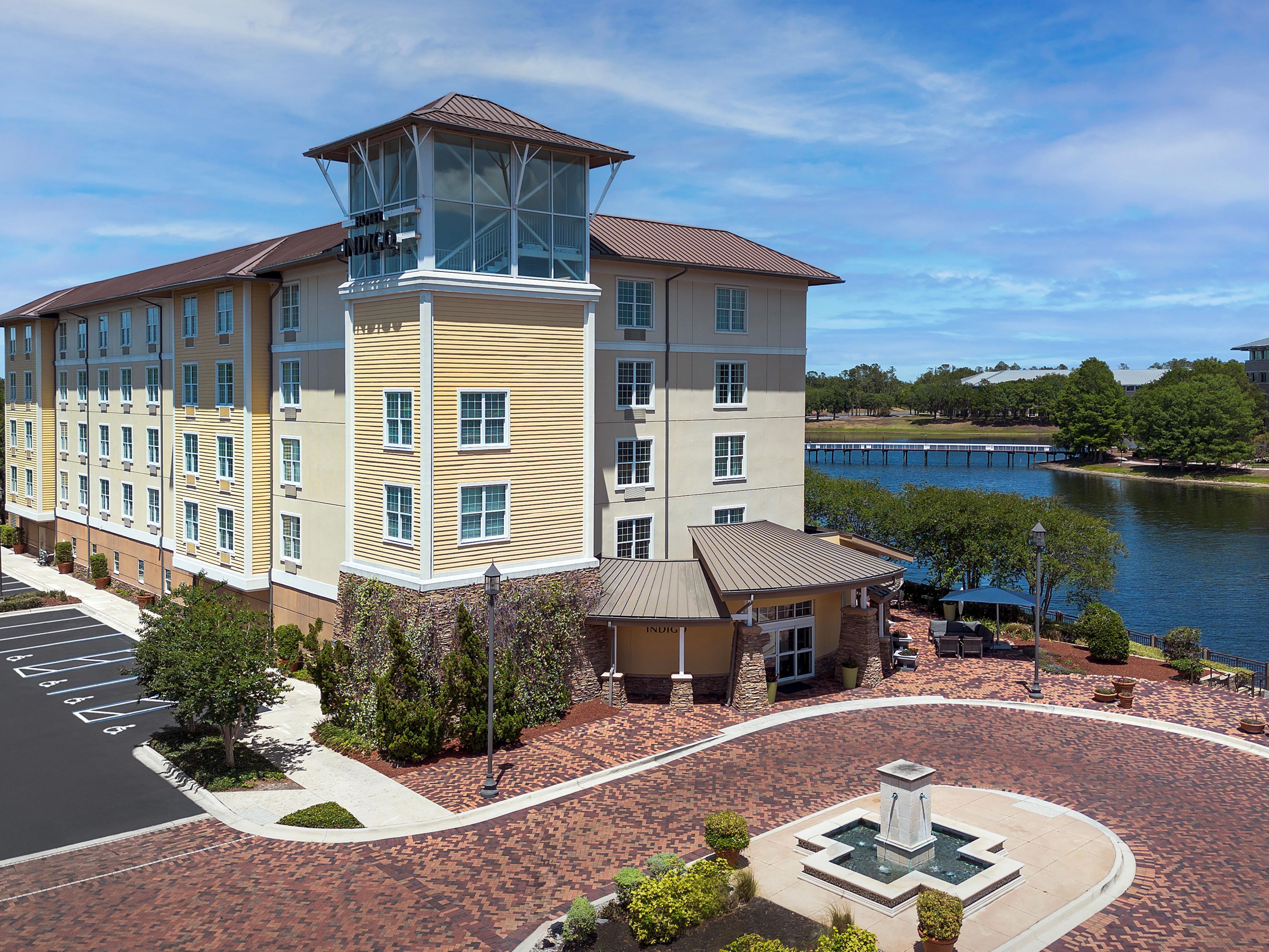 Brick-paved entrance at Hotel Indigo Jacksonville Deerwood Park.