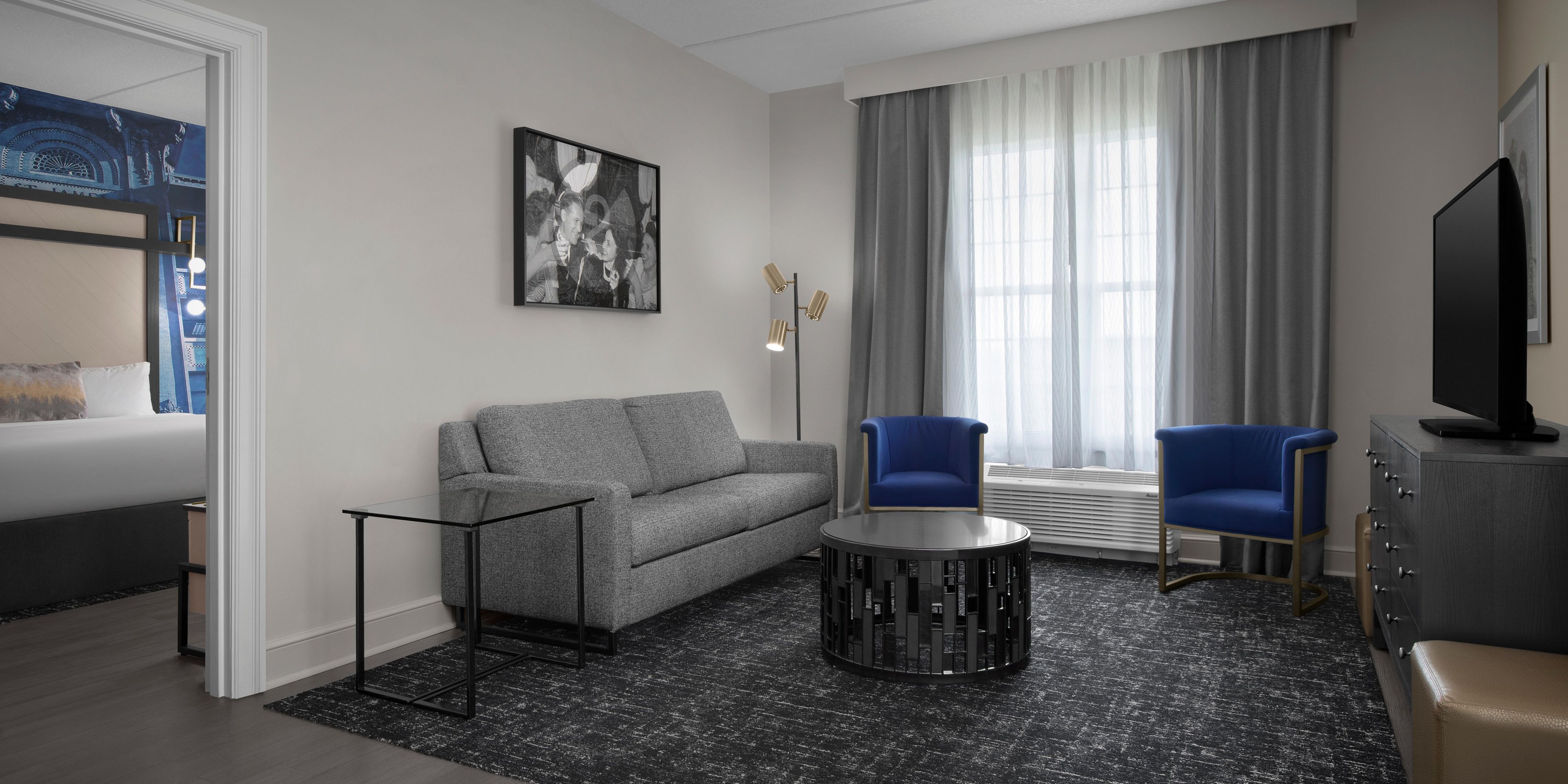 Enjoy the seating area in our King Suite.