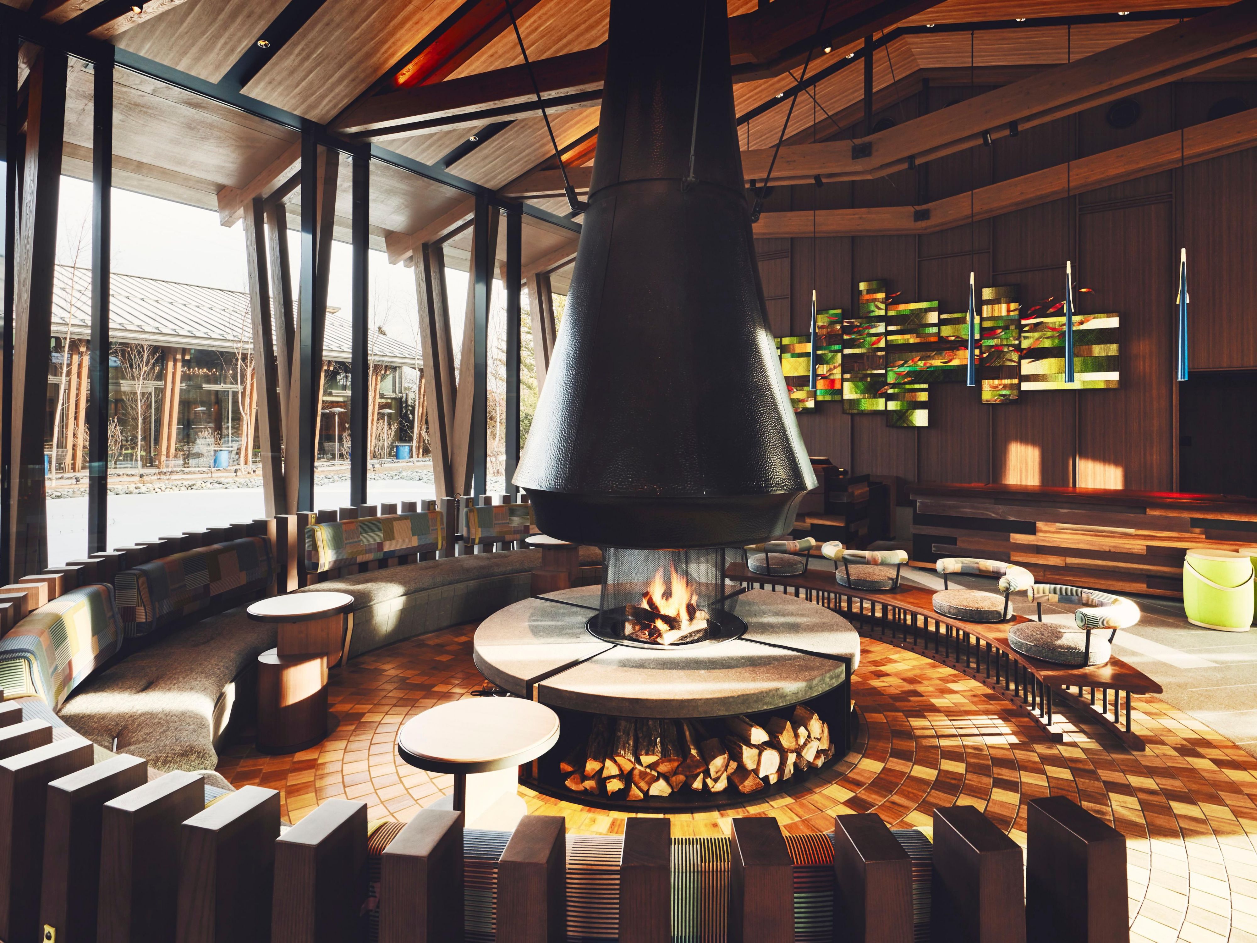 A large fireplace welcomes you in the lobby.