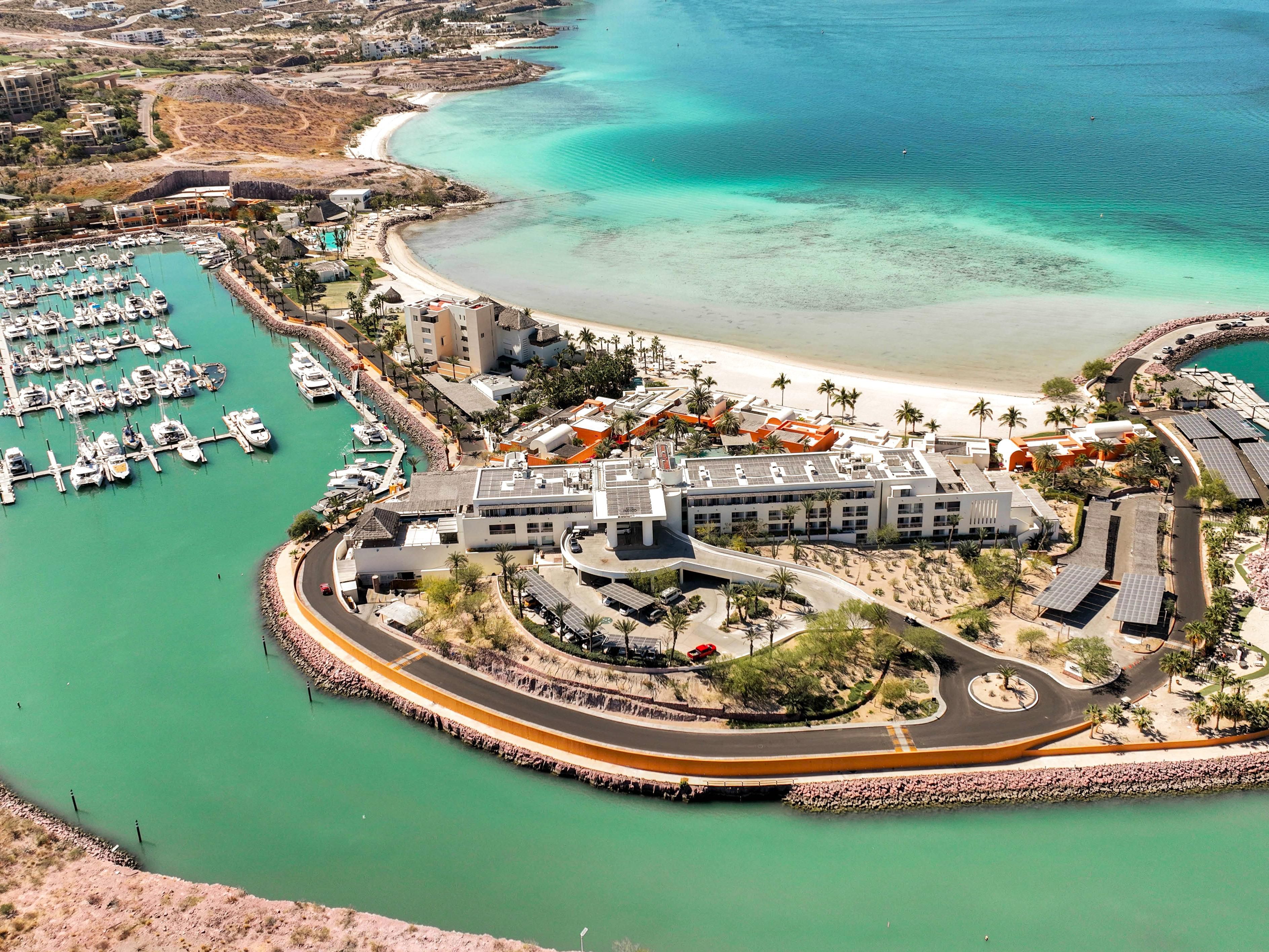Aerial view of Hotel Indigo La Paz Puerta Cortes