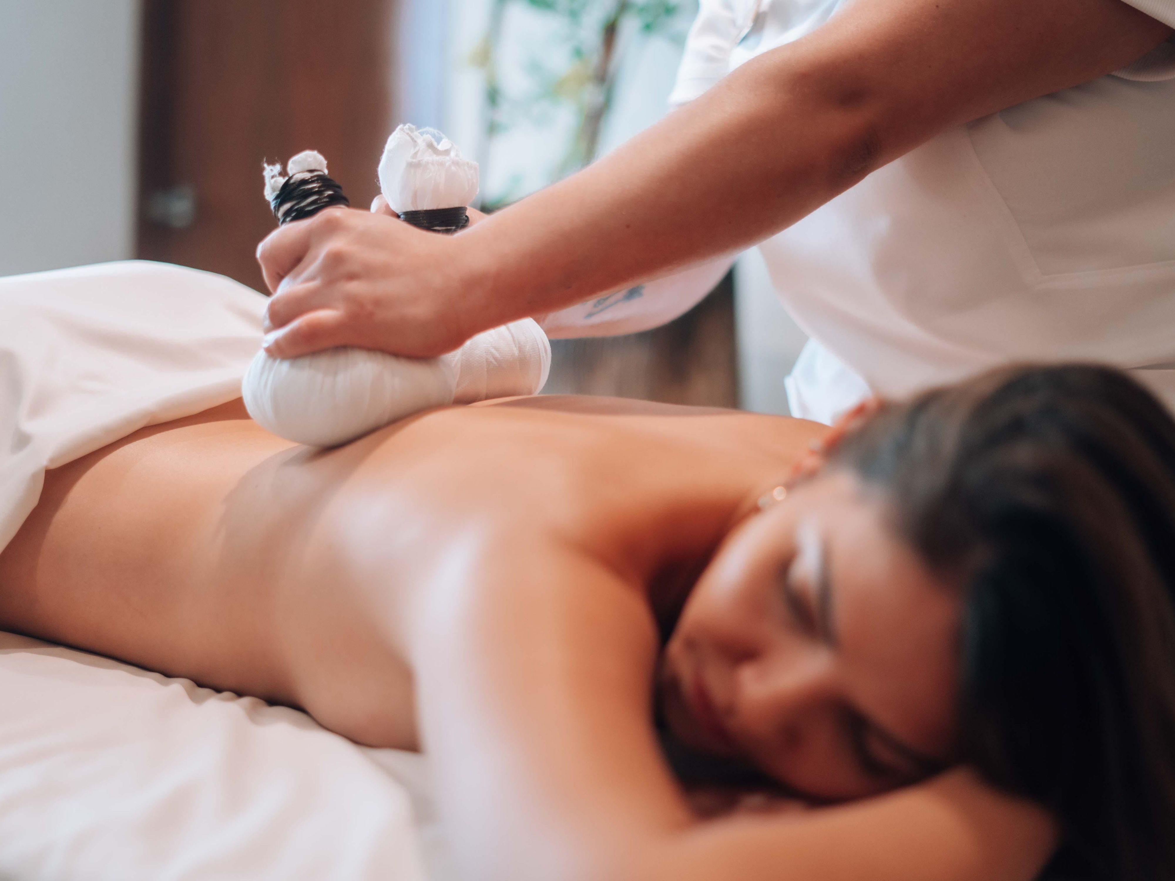 Woman getting a massage