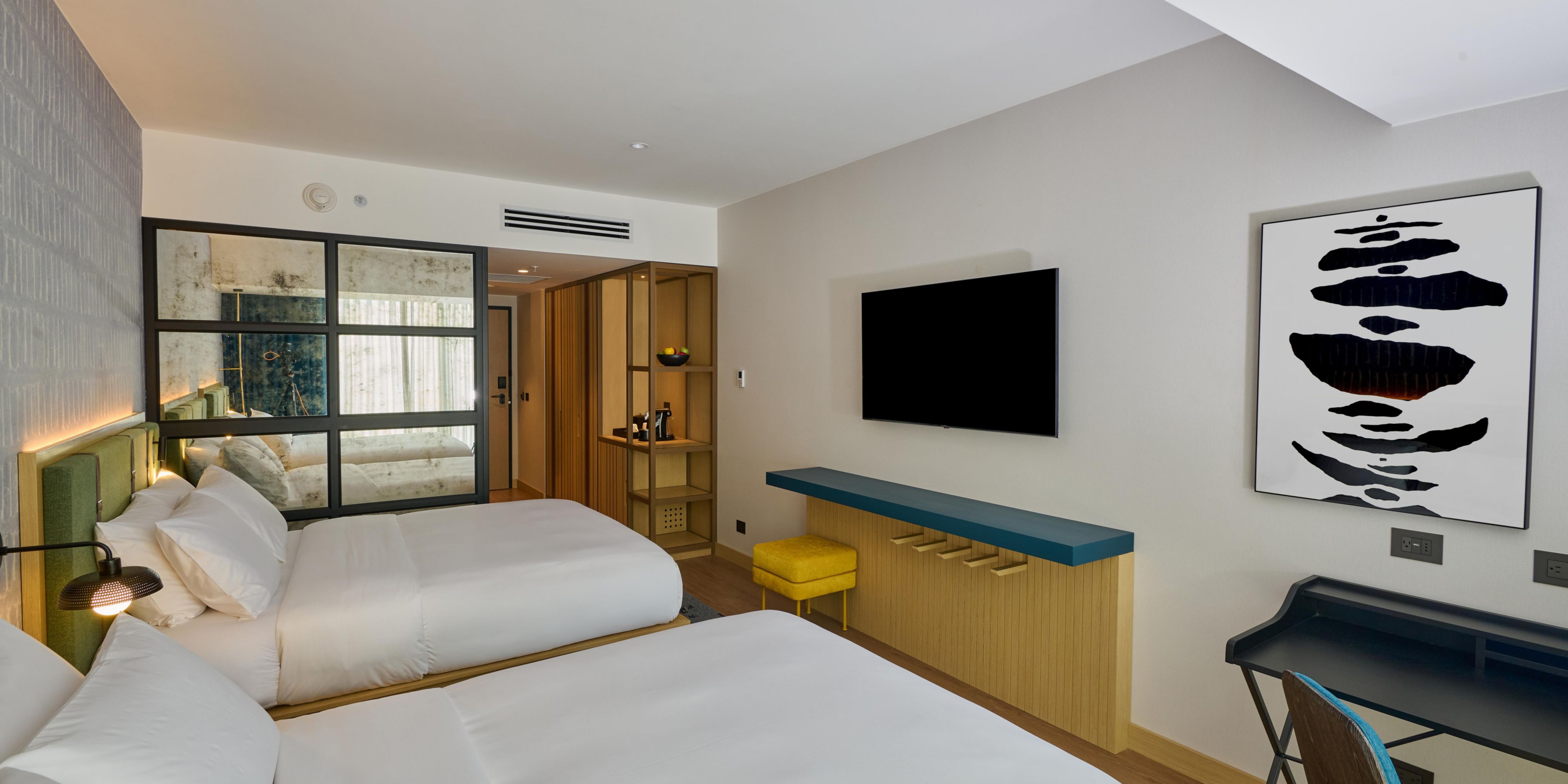 Enjoy amenities in our comfortable Queen bed guest room.