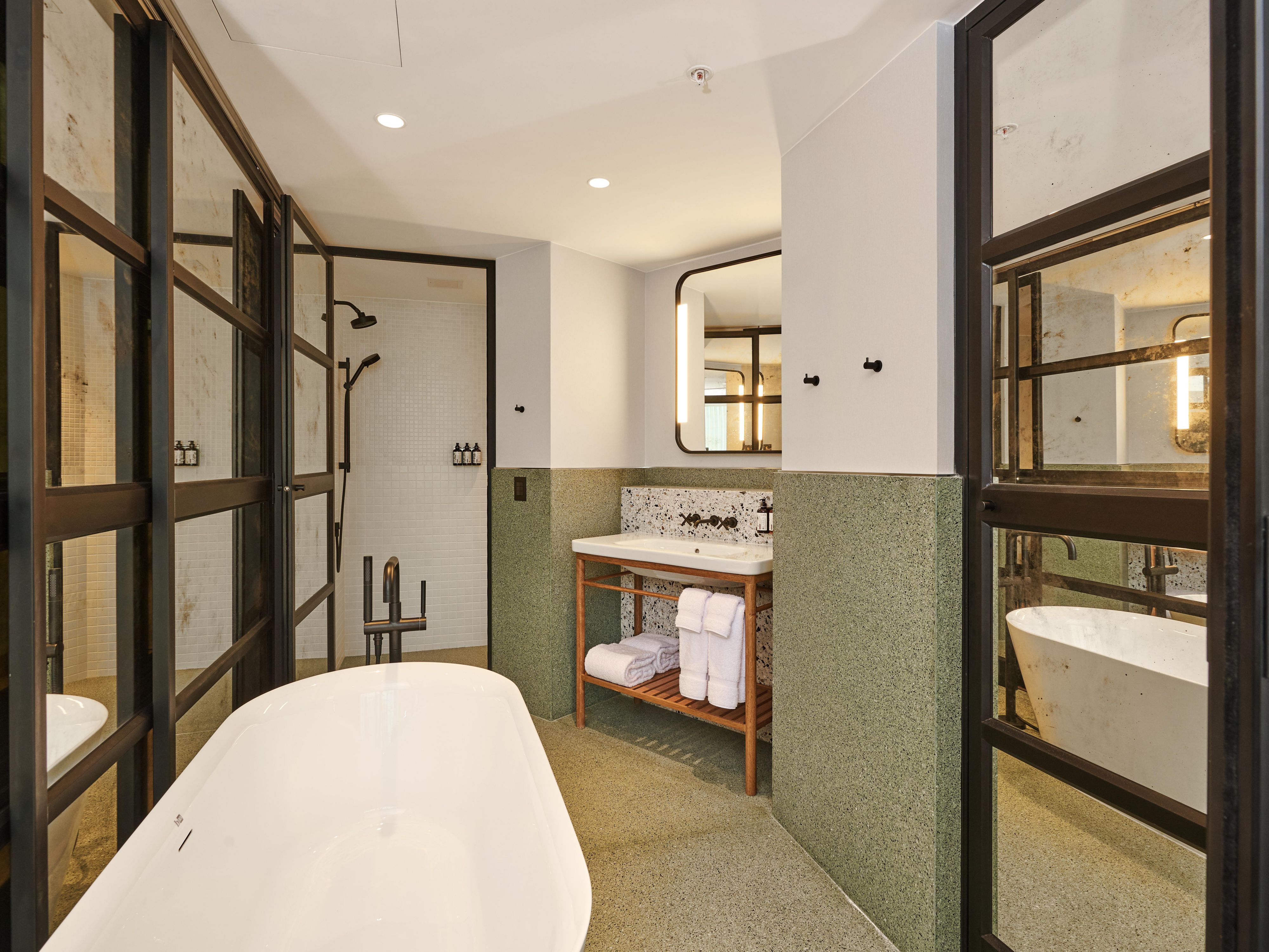 Unwind and refresh in our well-lit guest bathroom.