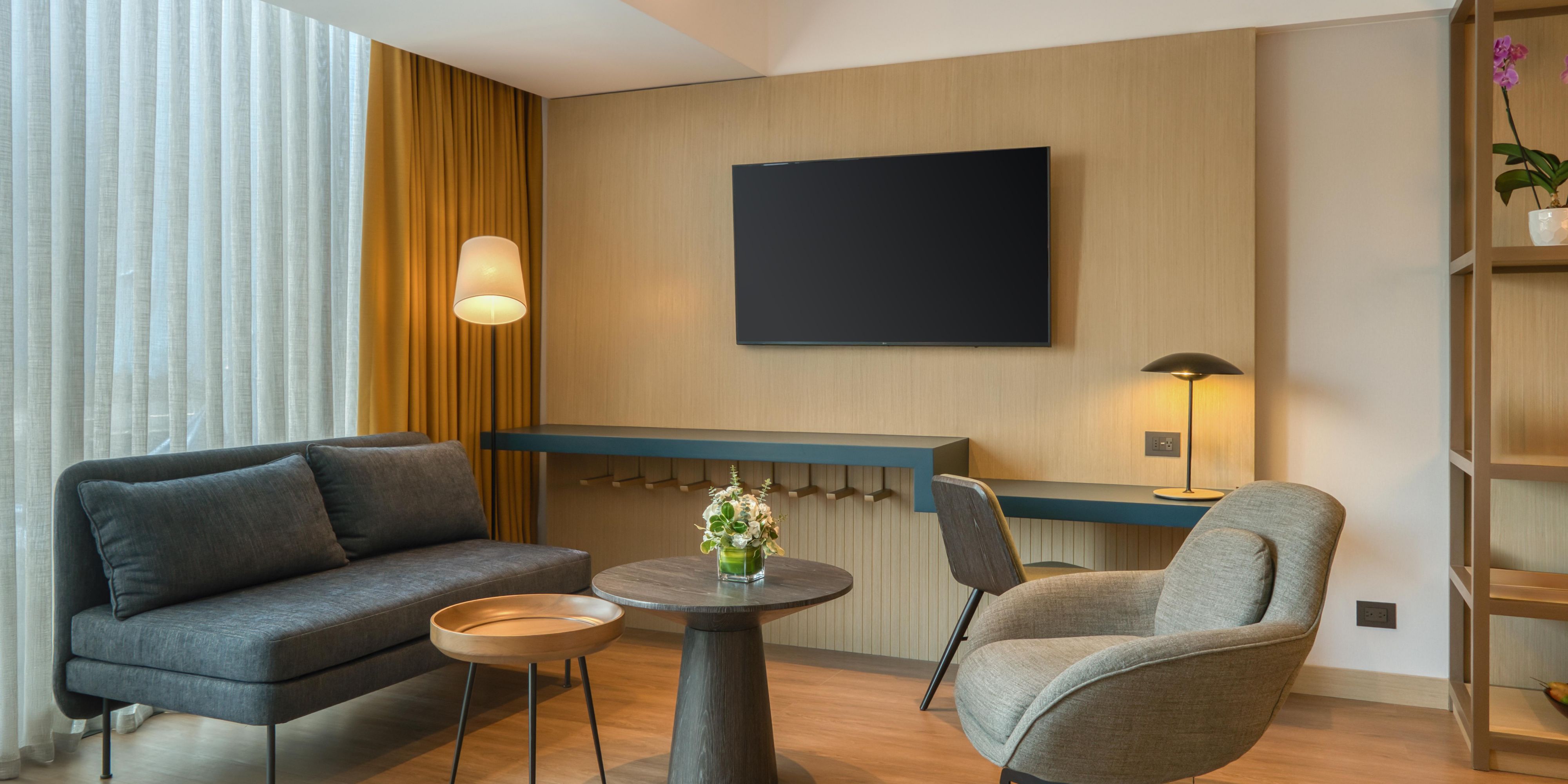 Recharge in your cozy suite with a separate living area.