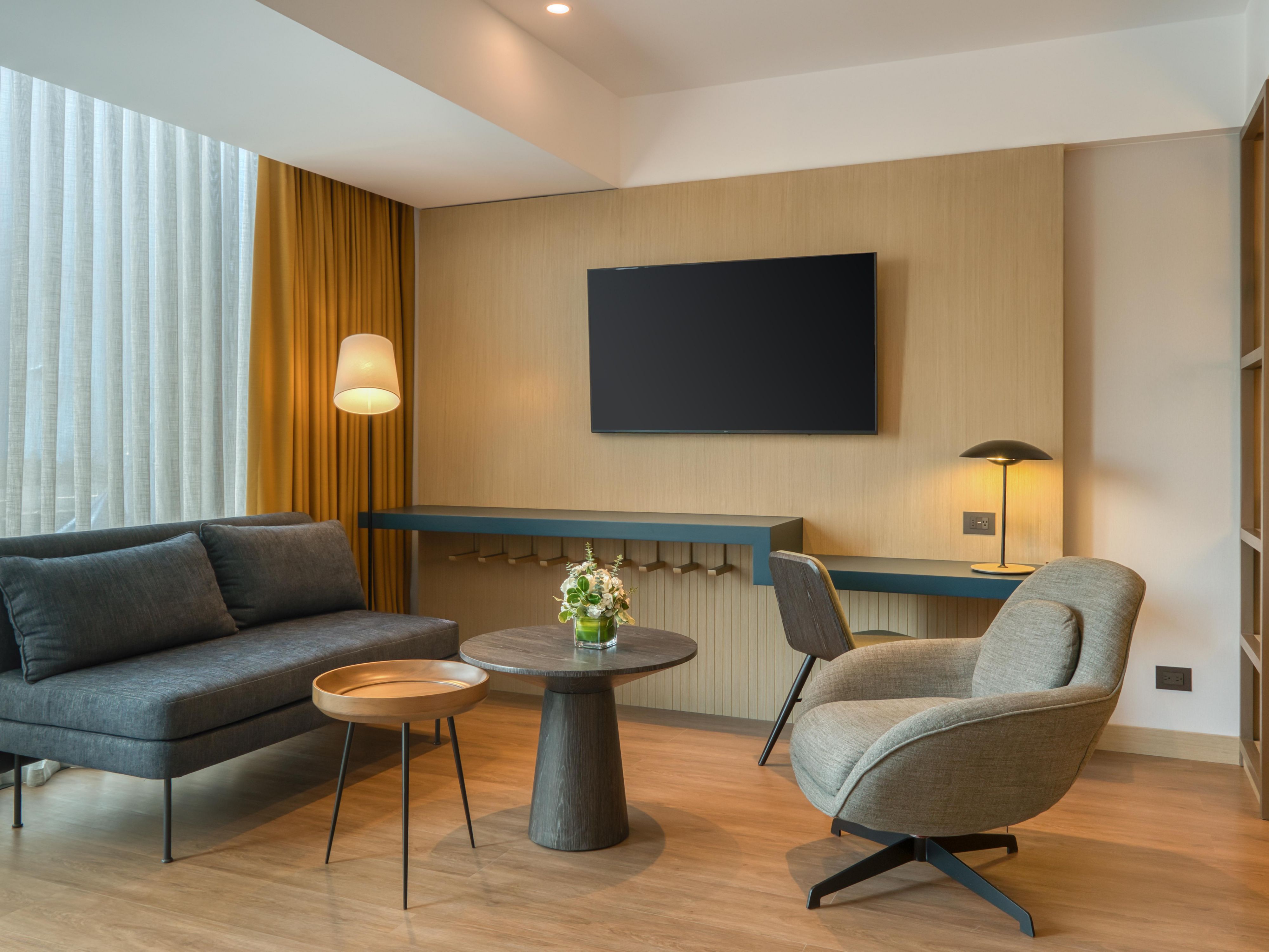 Recharge in your cozy suite with a separate living area.