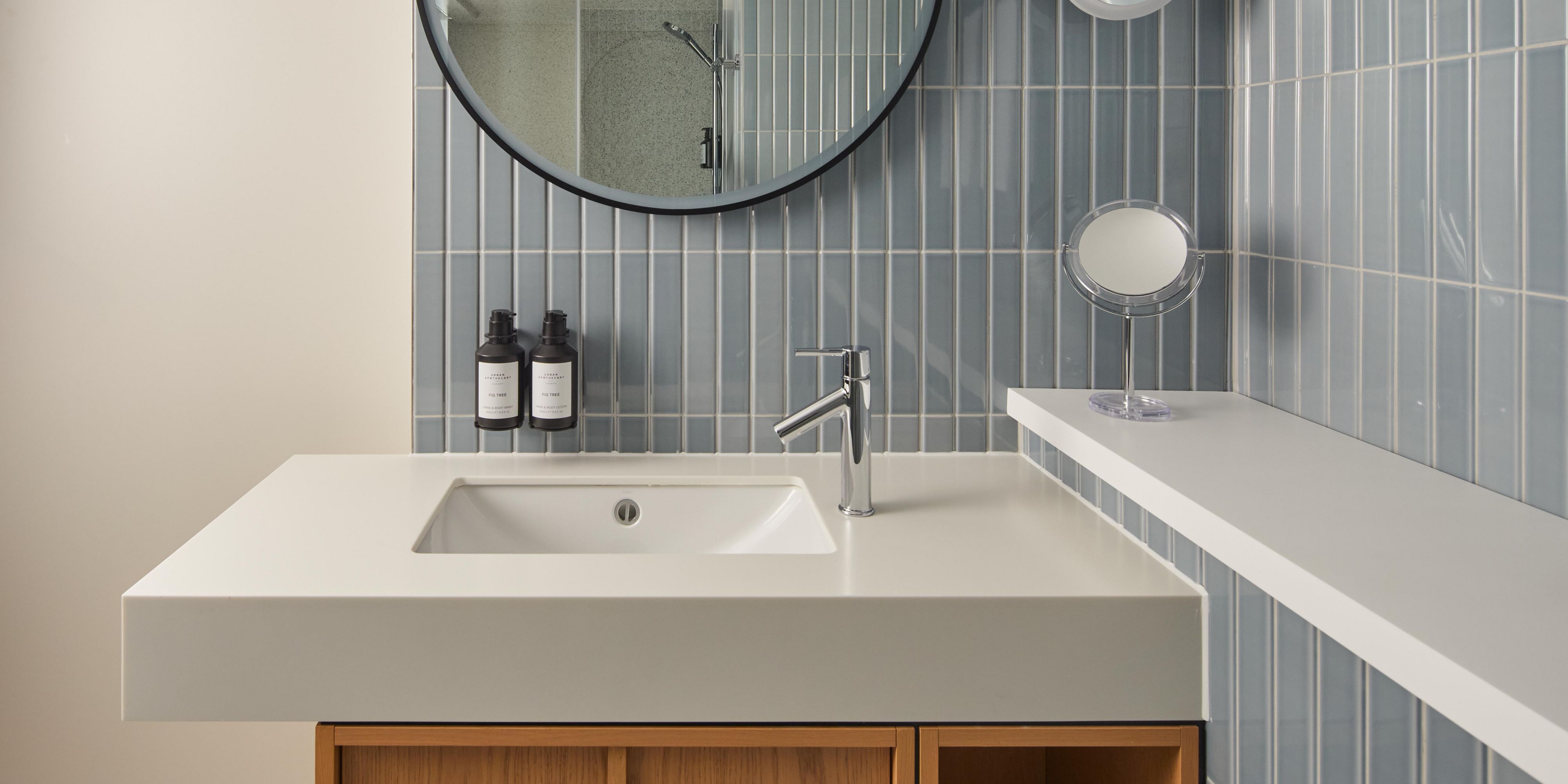 Our brand new bathrooms boast sleek design and modern features
