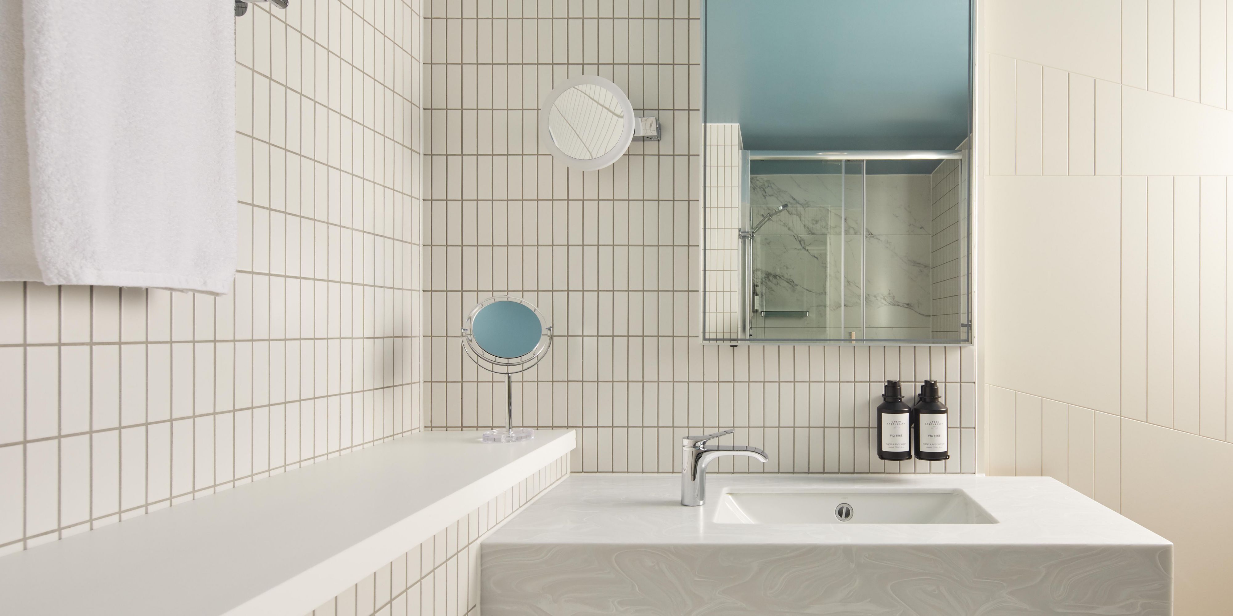 Pure calm in the clean, bright Goldsmith bathrooms