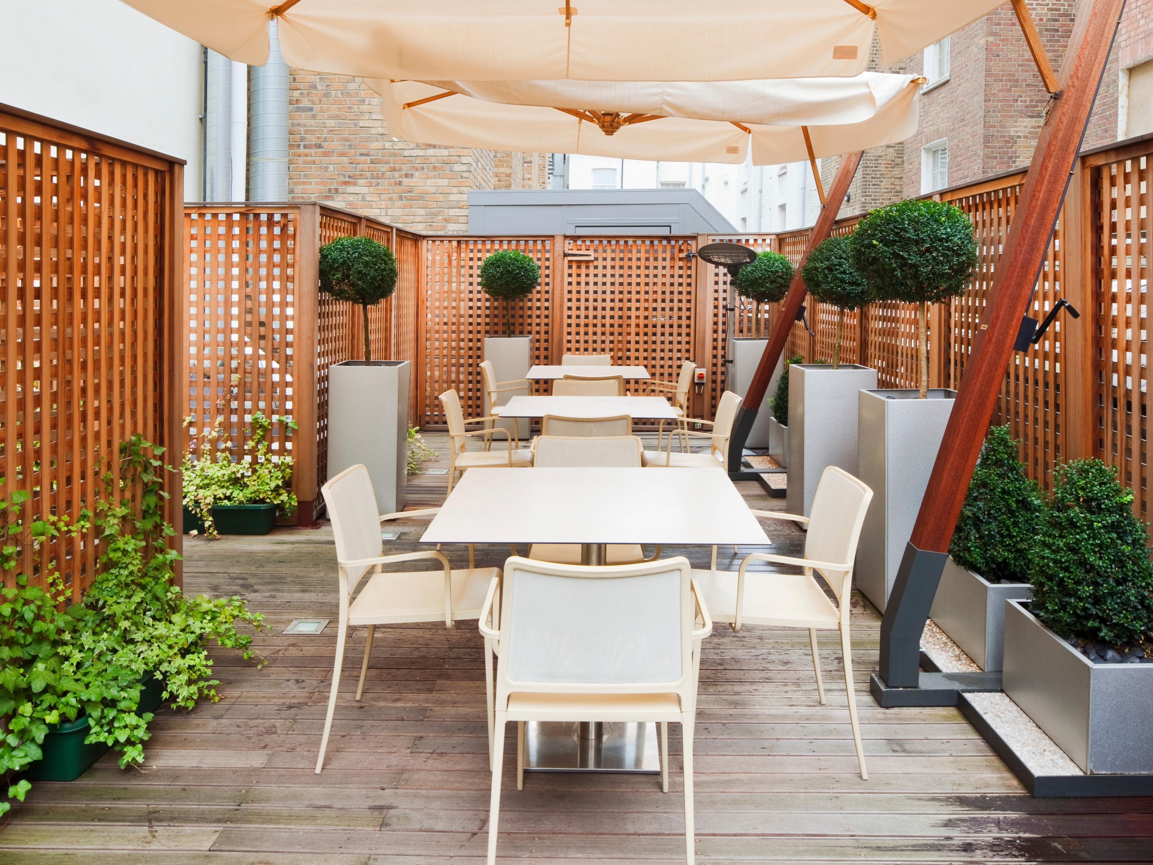 Get fresh air and eat alfresco on our garden terrace
