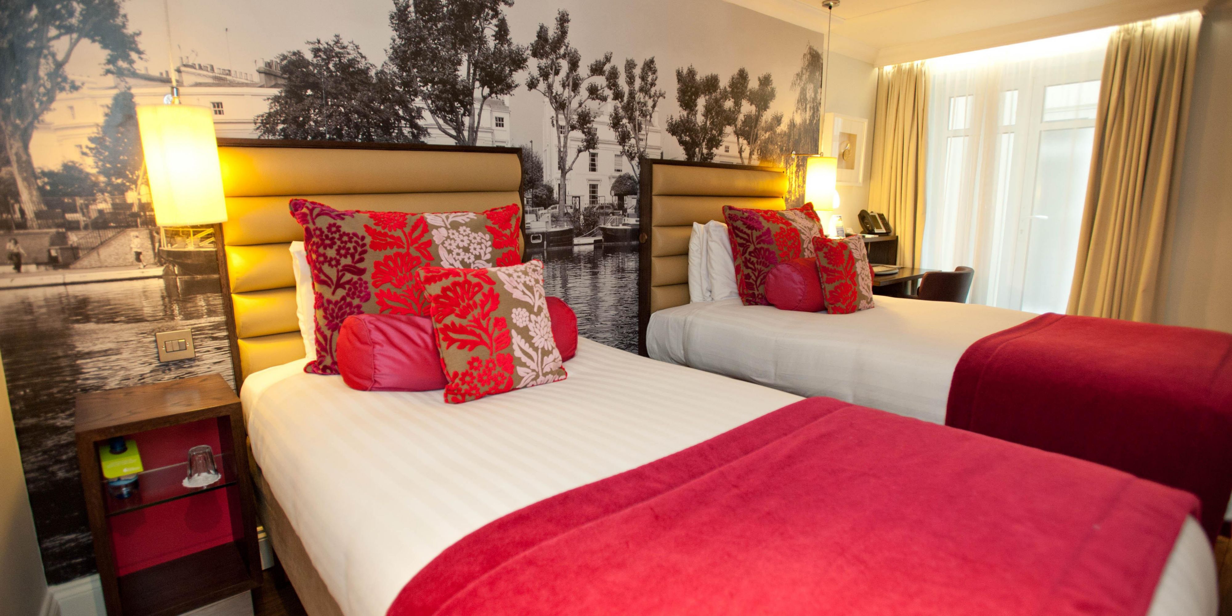 Our twin-bedded rooms are perfect for friends and family