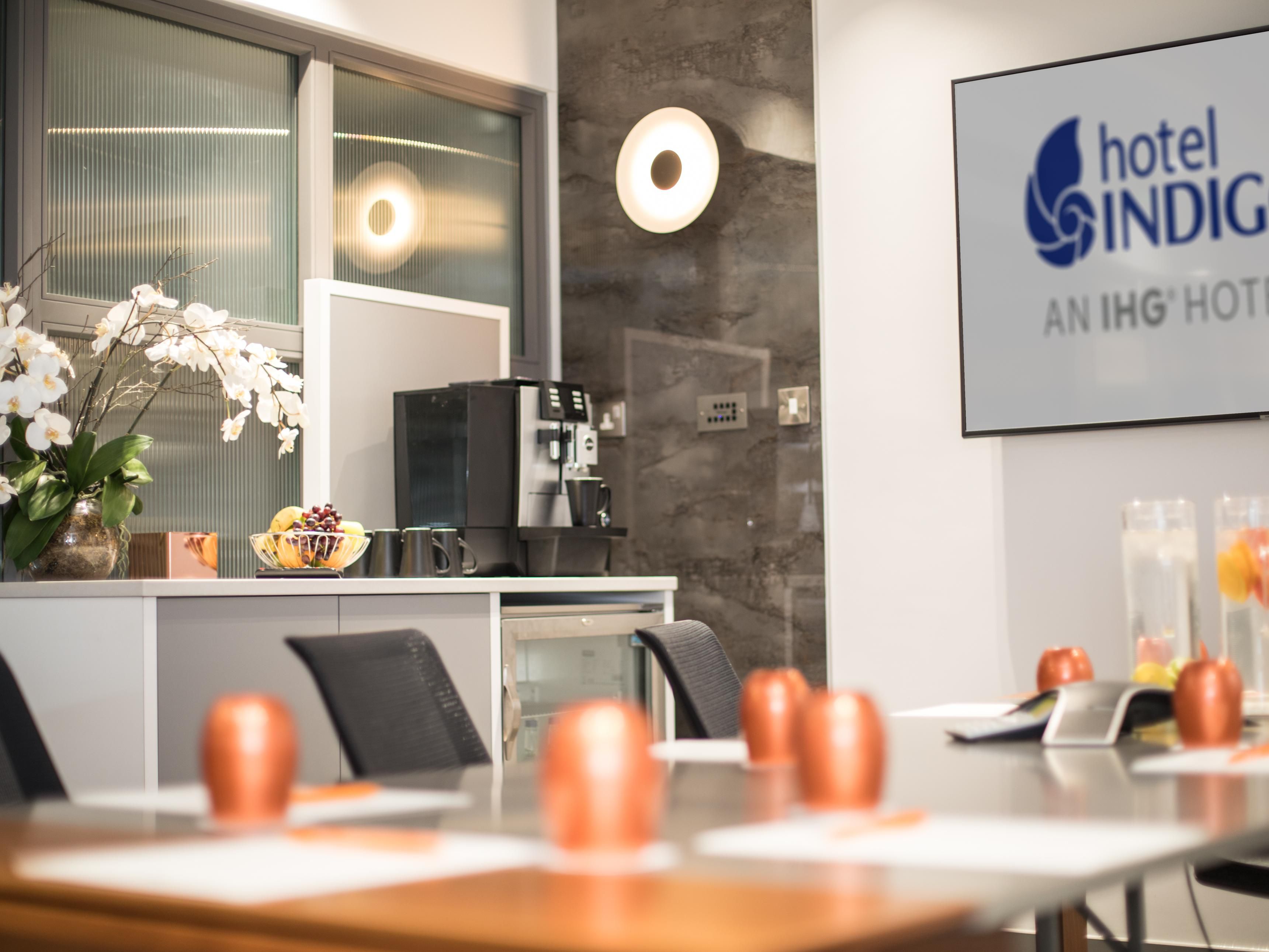 Indigo meeting room coffee machine