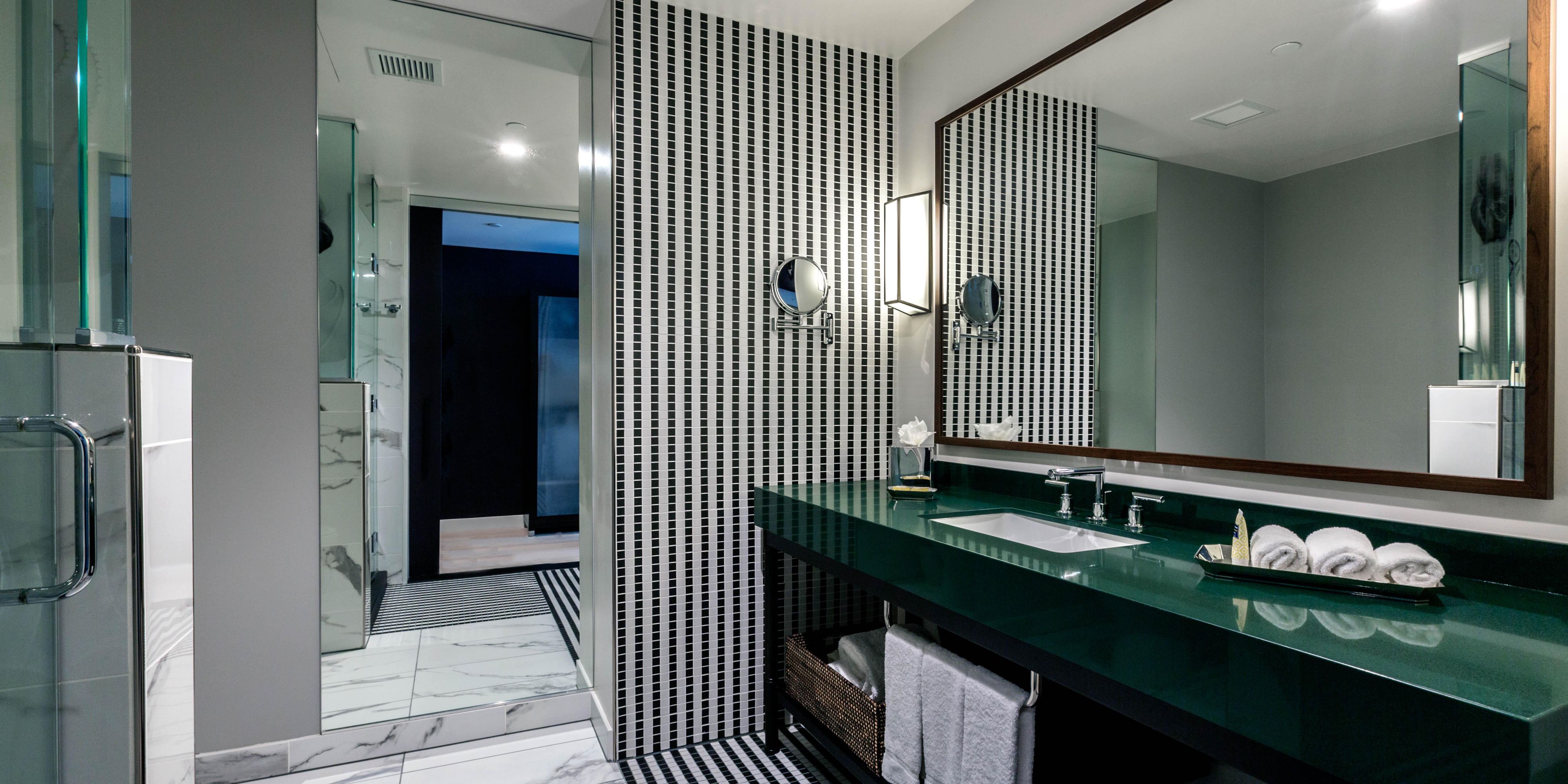 Get ready for the day in our guest bathroom. 