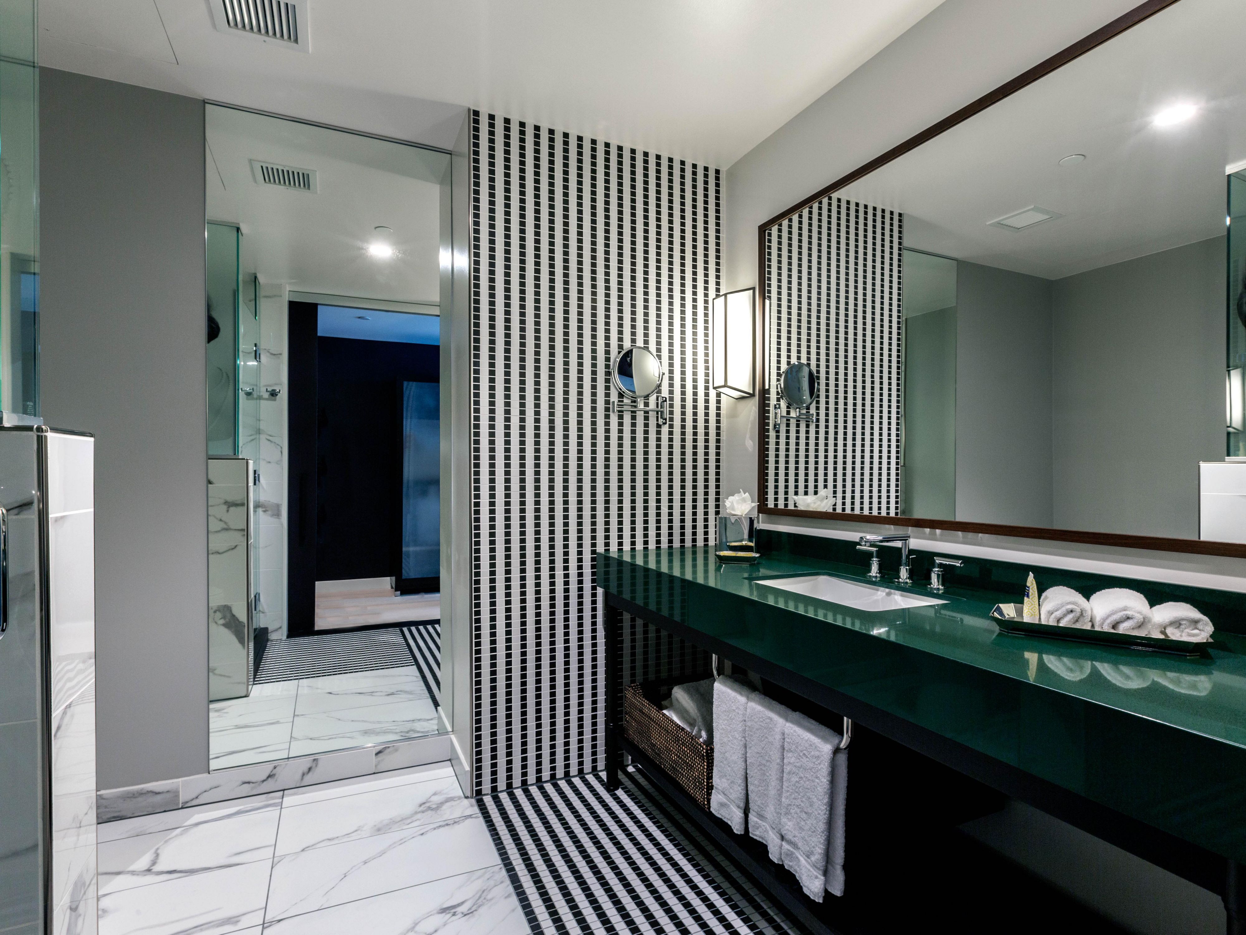 Get ready for the day in our guest bathroom. 